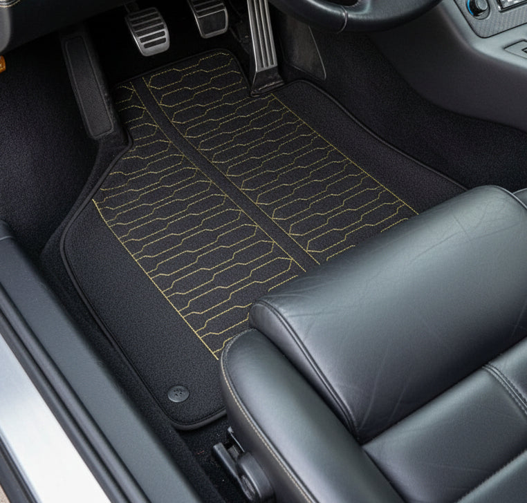 Customizable Leather Floor Mats with Single Diamond Pattern for Lamborghini Diablo (1990-2001) - AutoWin