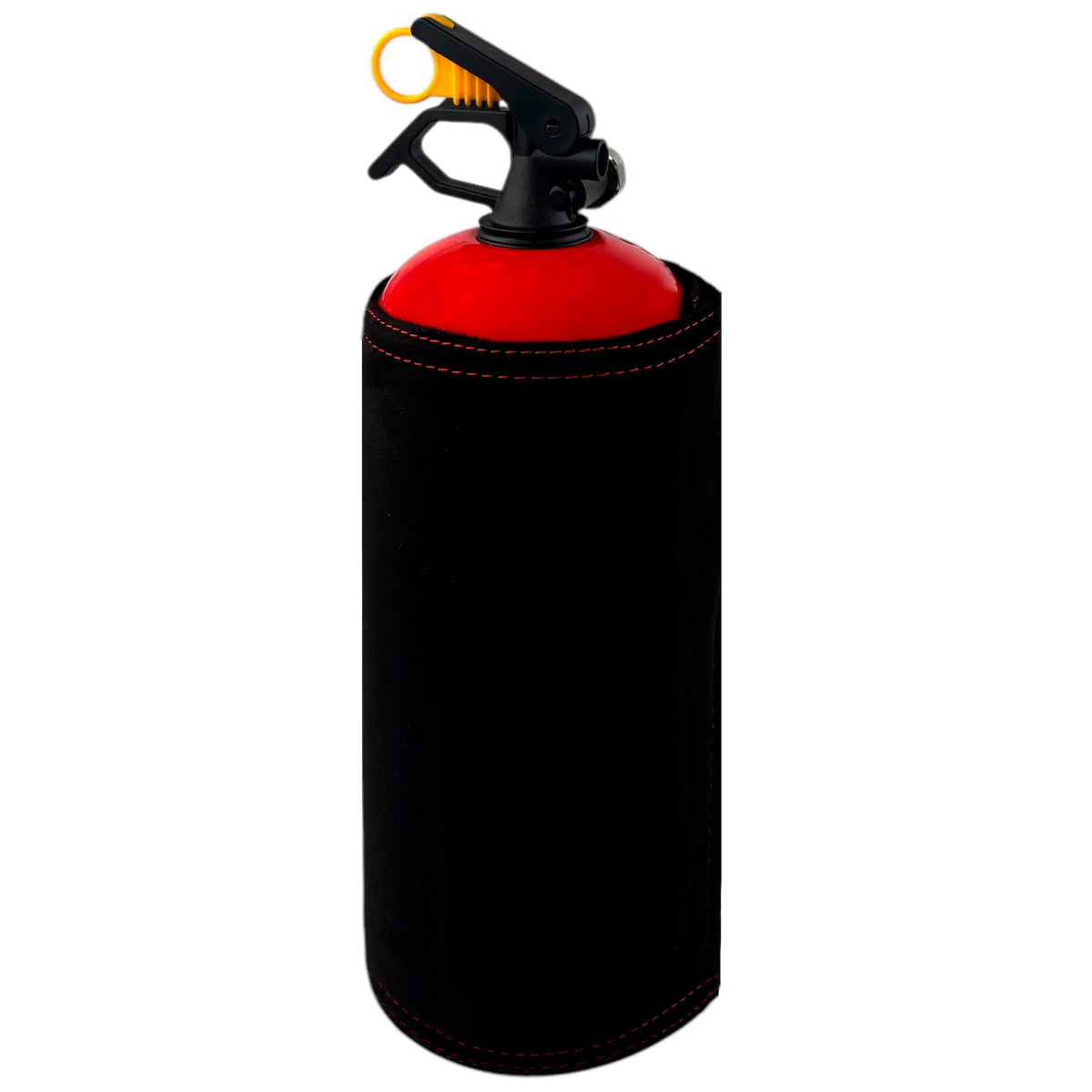 Fire Extinguisher Cover for Supercars – Black Alcantara with Various Color Stitching