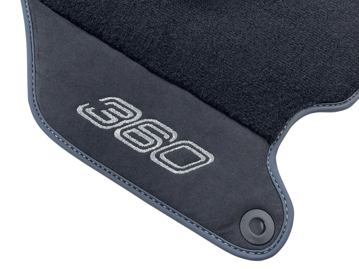Floor Mats For Ferrari 360 Modena 1999-2005 Black With Alcantara - AutoWin