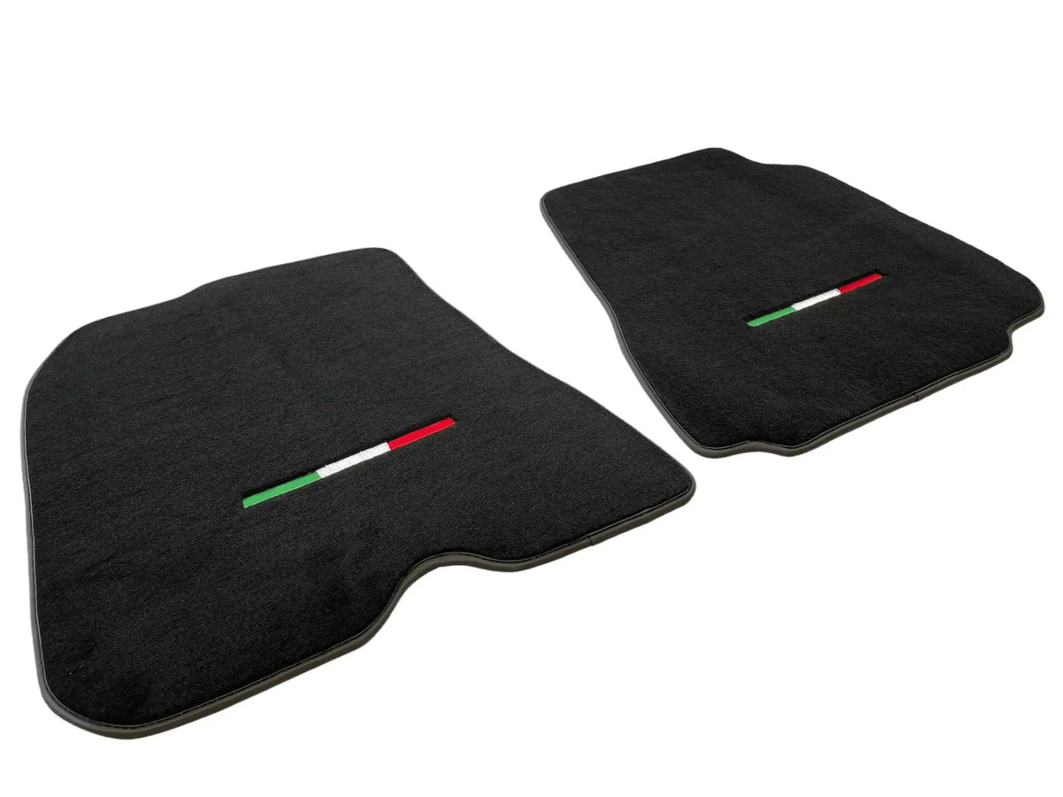 Floor Mats For Ferrari 812 Superfast Black Tailored Carpets With Italian Emblem