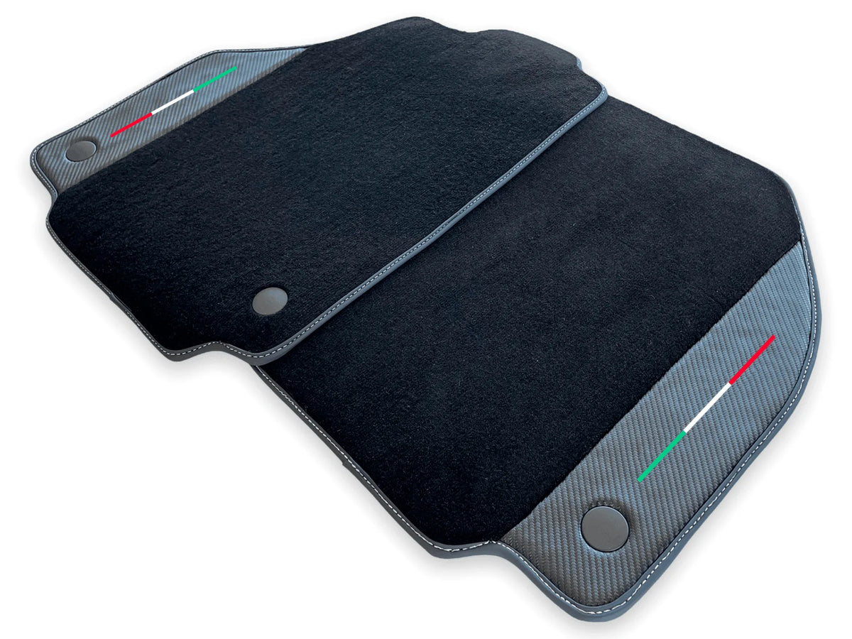 Floor Mats For Ferrari F8 Tributo 2019-2022 With Carbon Leather - AutoWin