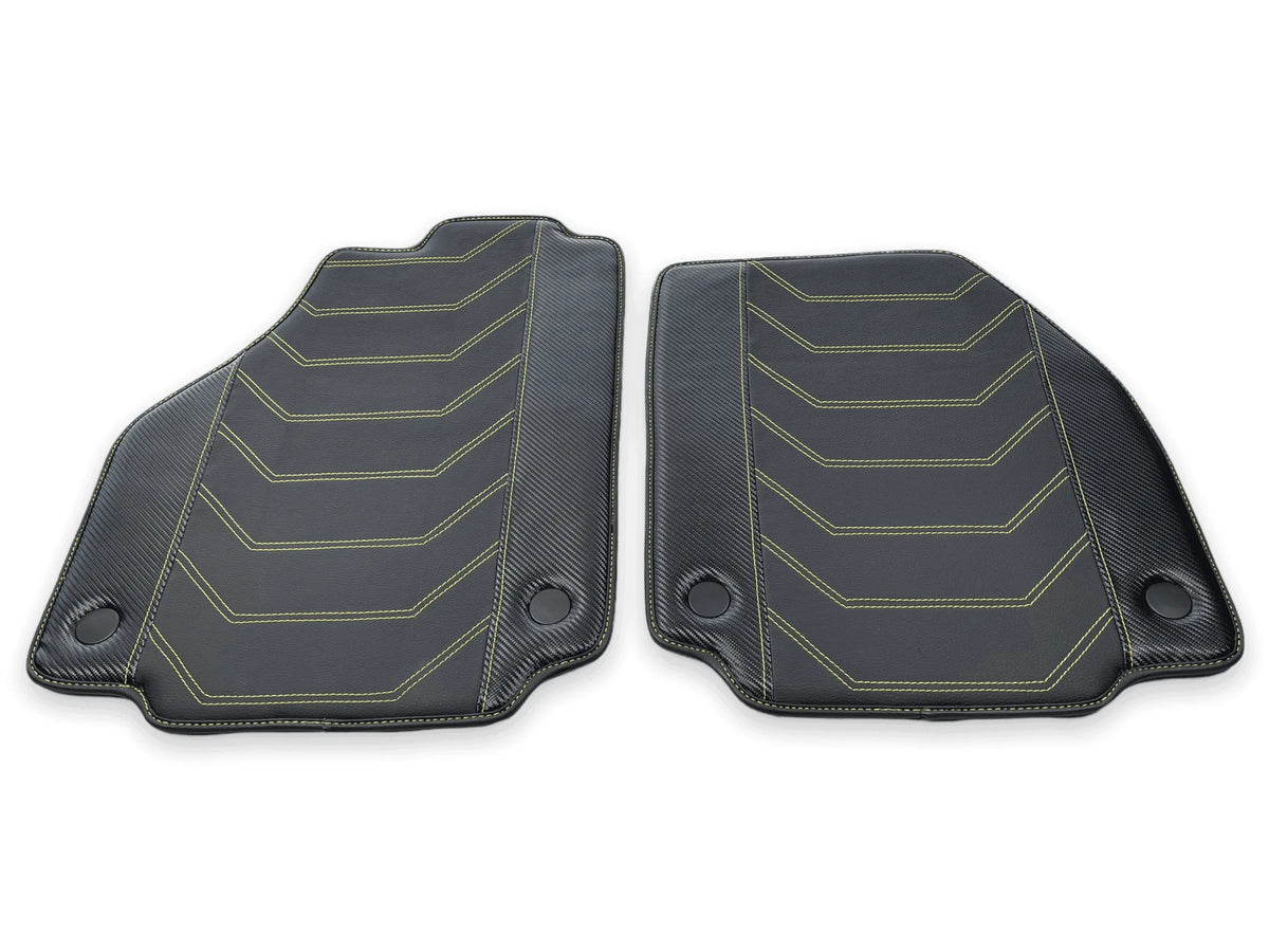 Floor Mats For Ferrari F8 Tributo (2019-2023) Yellow Sewing