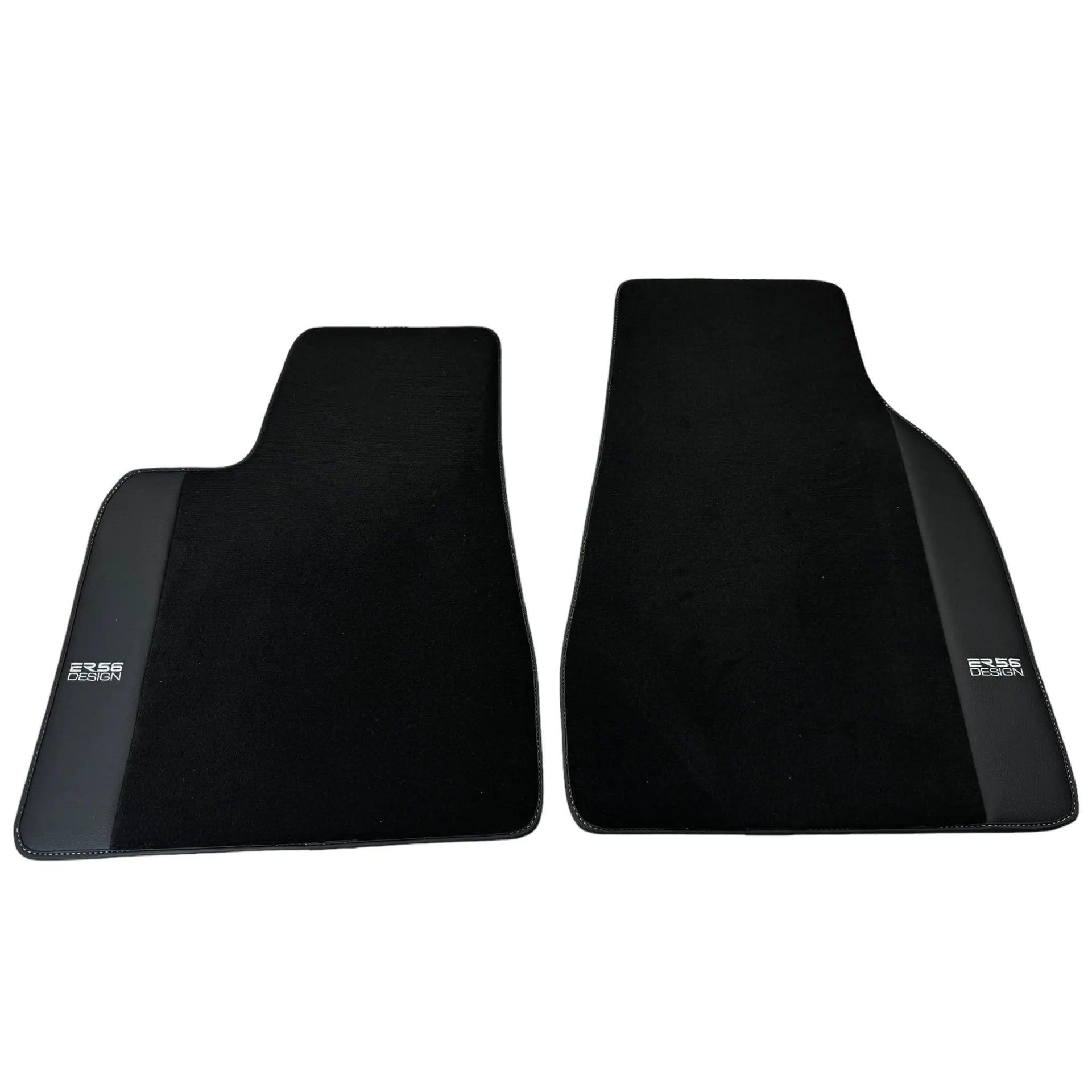 Floor Mats for Tesla Model X - 7 Seats (2016-2024) Black Tailored Carpets ER56 Design - AutoWin