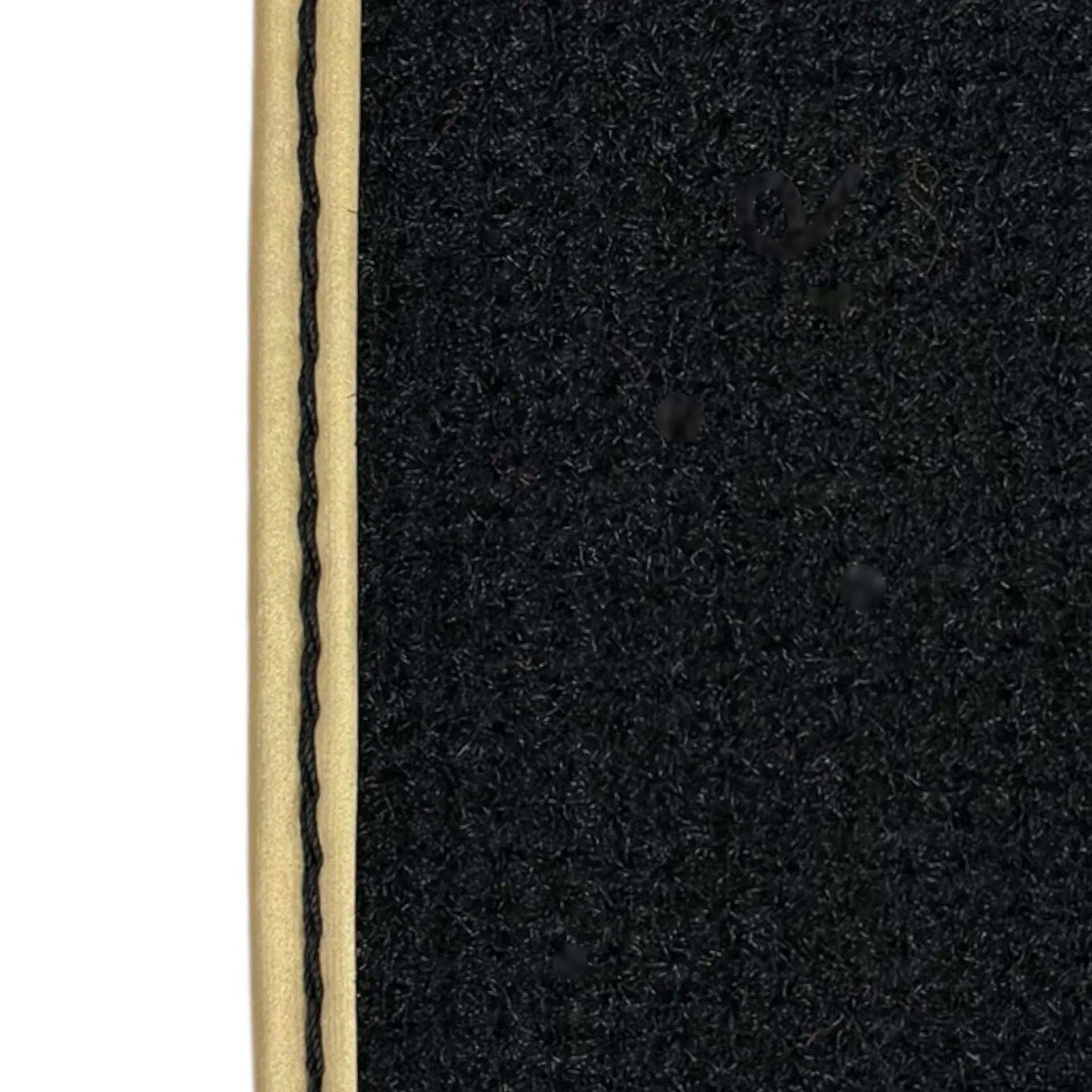 Golden Leather Floor Mats for Lamborghini Aventador with Bitcoin Sewing - AutoWin