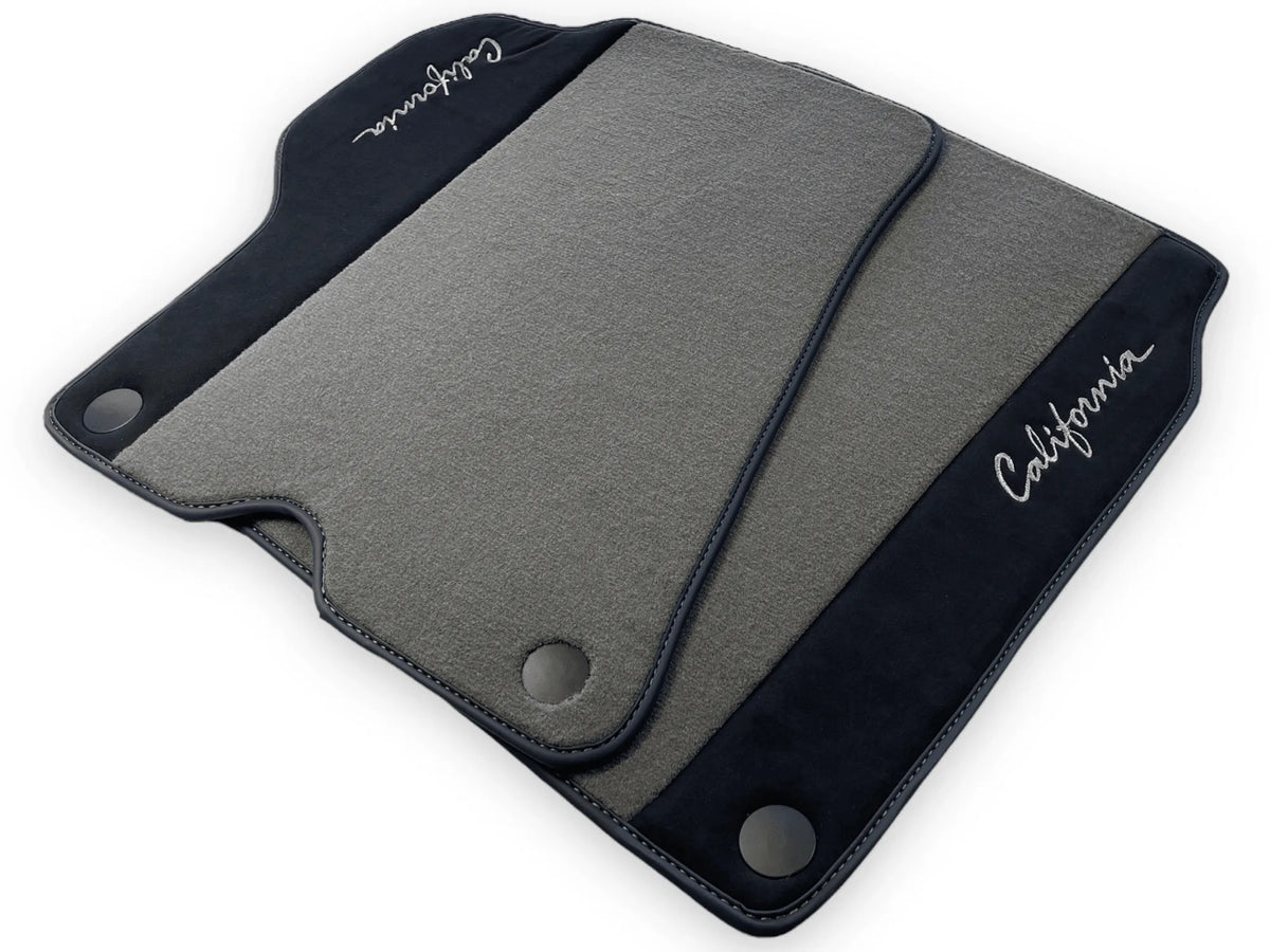 Gray Floor Mats For Ferrari California 2008-2014 With Alcantara - AutoWin
