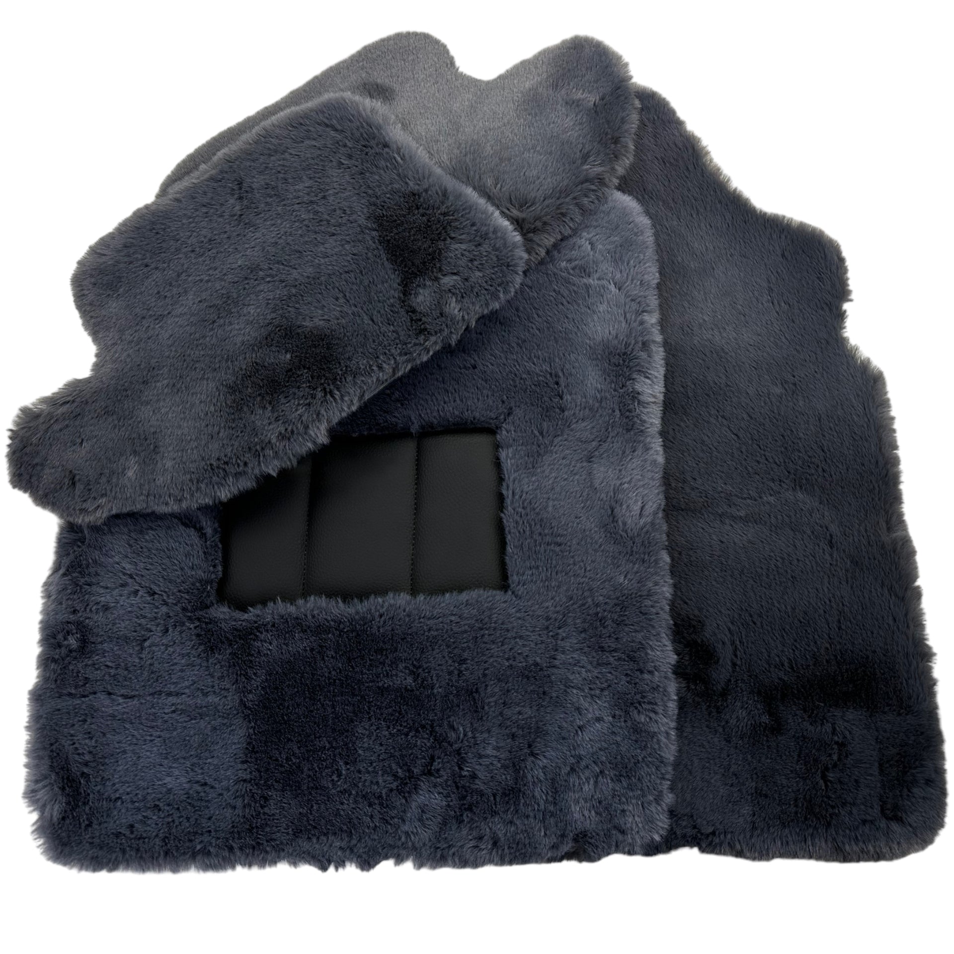 Gray Sheepskin Floor Mats For Bentley Continental GTC (2018-2023) ER56 Design - AutoWin