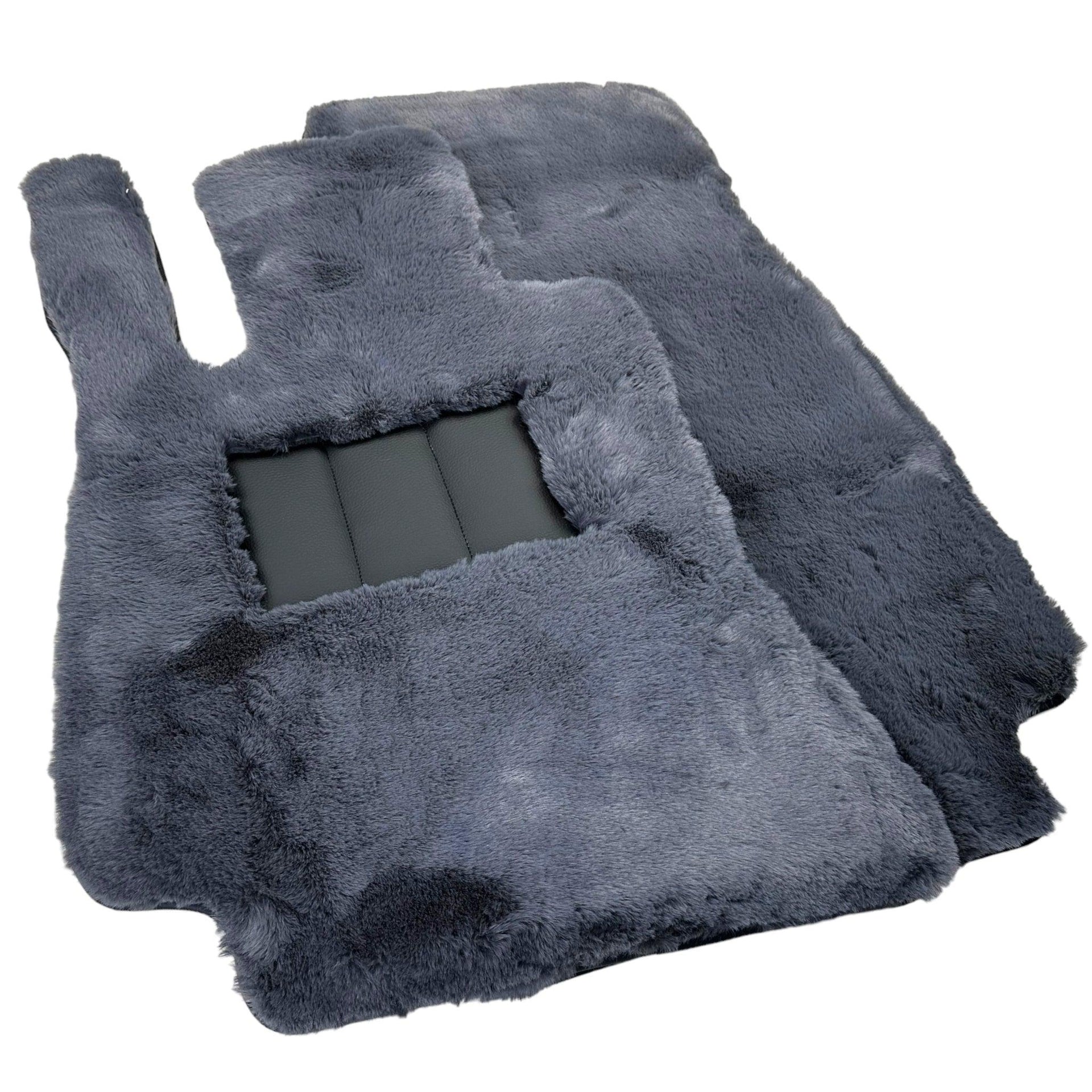 Gray Sheepskin Floor Mats for Mercedes Benz GLC-Class X254 SUV 300e 4Matic (2023-2024) | ER56 Design - AutoWin
