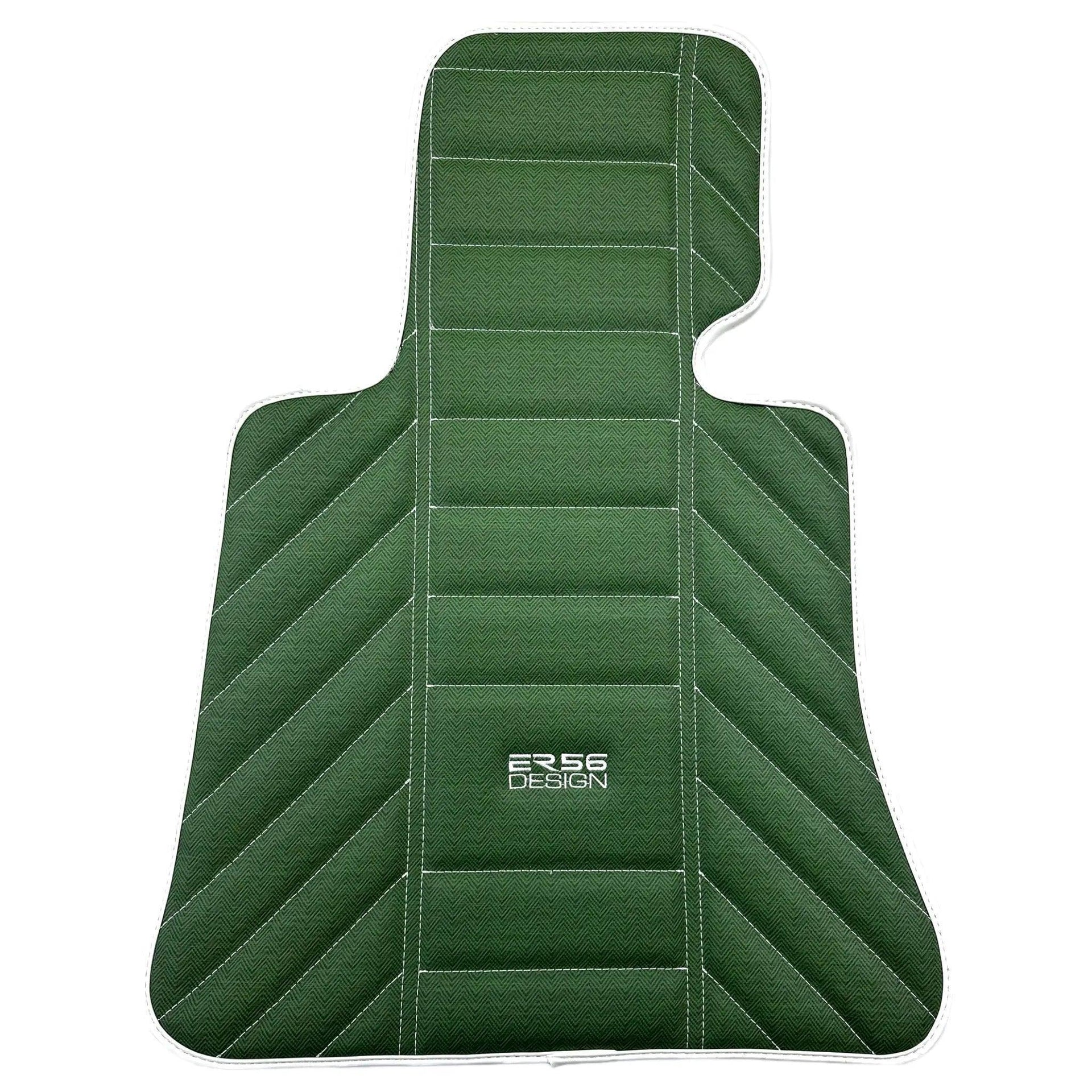 Green Leather Floor Mats For Rolls Royce Black Badge Ghost Series I (2010–2020) - AutoWin