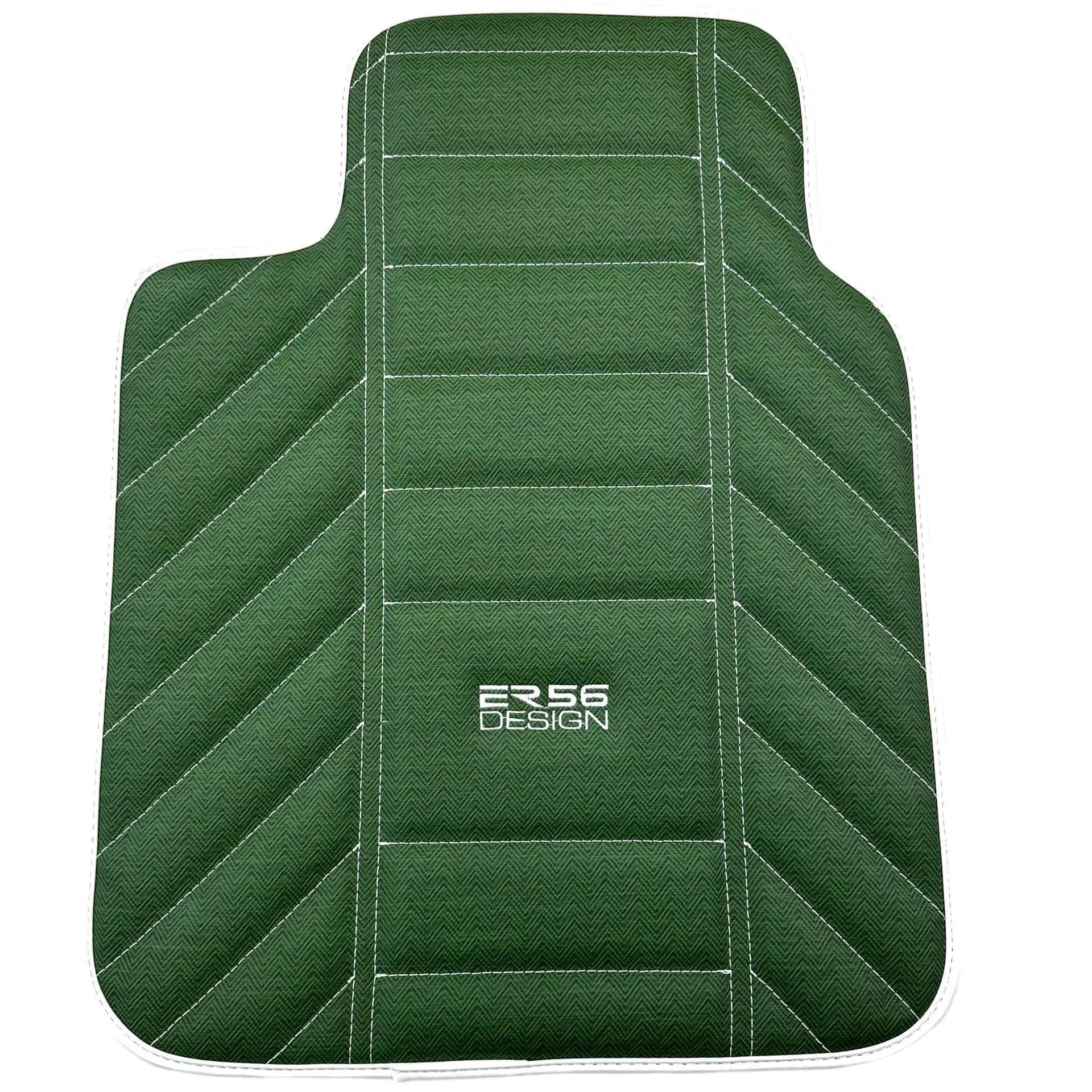 Green Leather Floor Mats For Rolls Royce Black Badge Phantom 2003–2016 - AutoWin