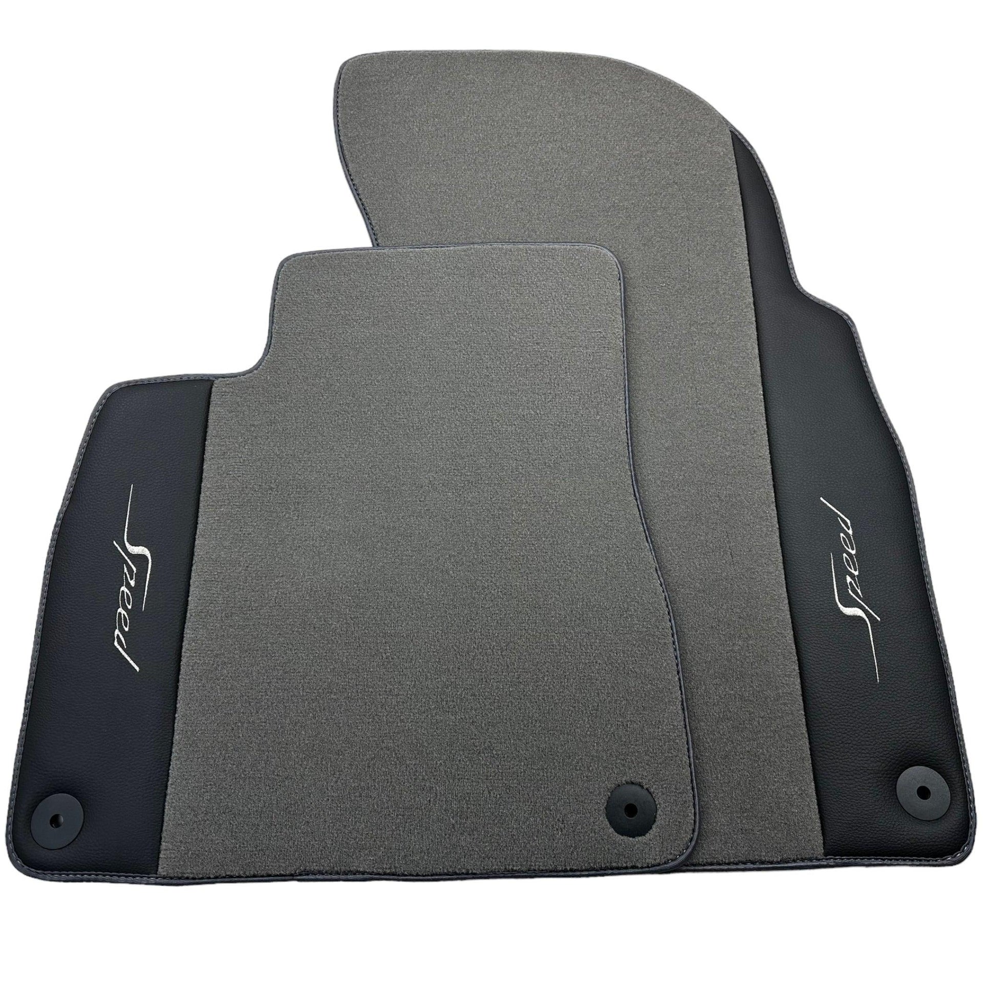 Grey Floor Mats For Bentley Bentayga (2015-2023) with Leather - AutoWin