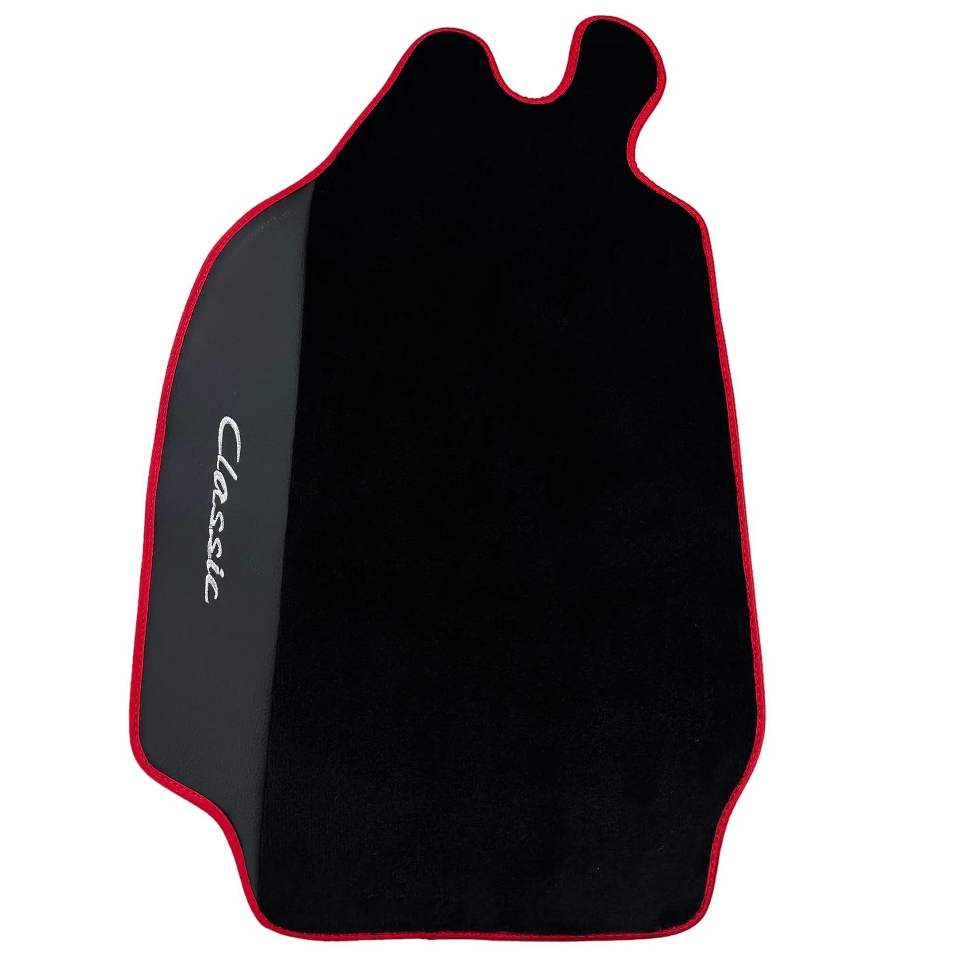 Leather Floor Mats for Porsche Classic 911 (1963-1989) with Red Trim - AutoWin