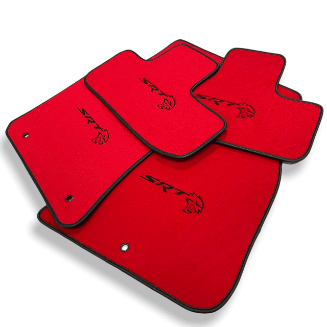 Red Floor Mats For Dodge Charger SRT 2015-2024 - AutoWin