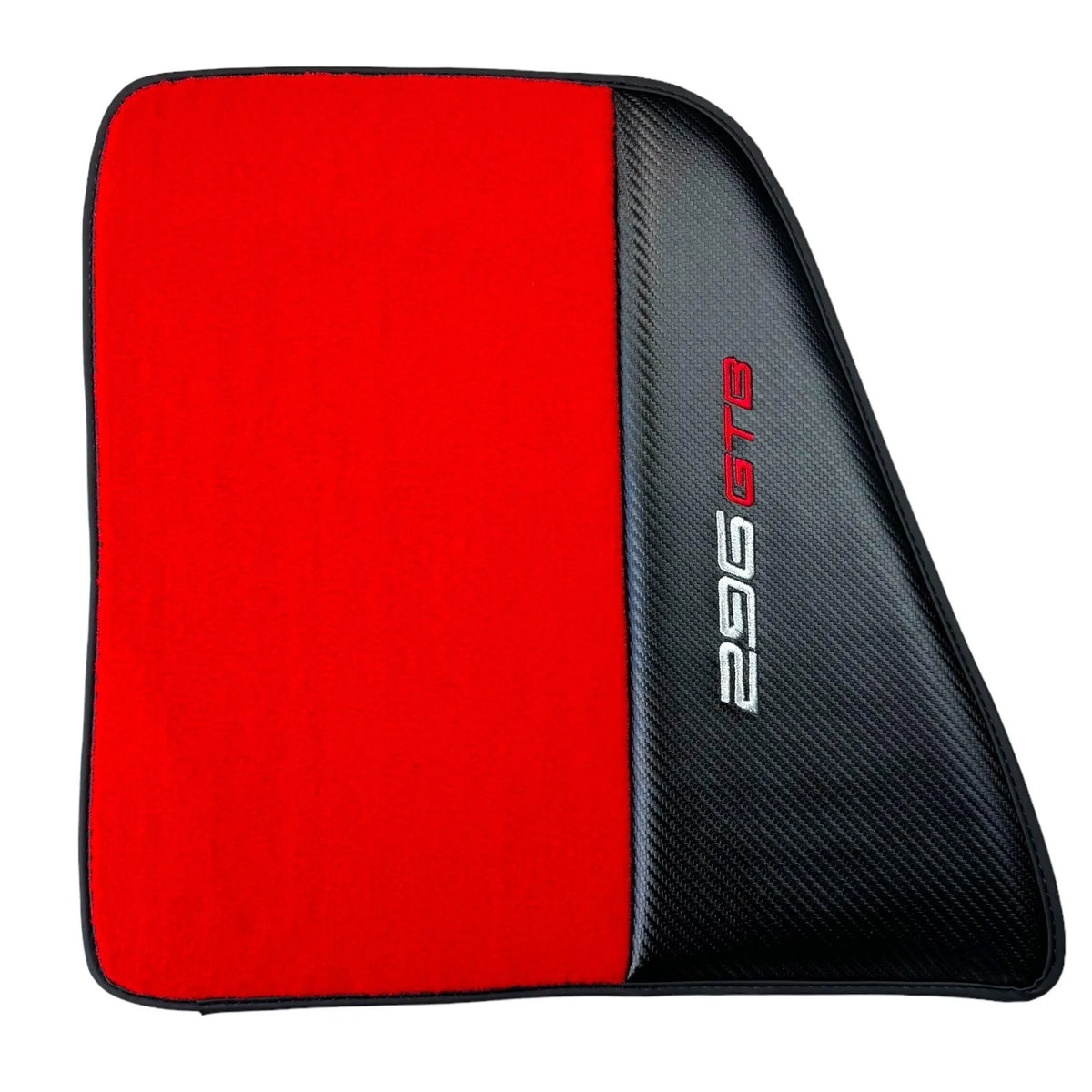 Tapis de sol rouges pour Ferrari 296 GTB (2022-2027) avec fibre de carbone - AutoWin