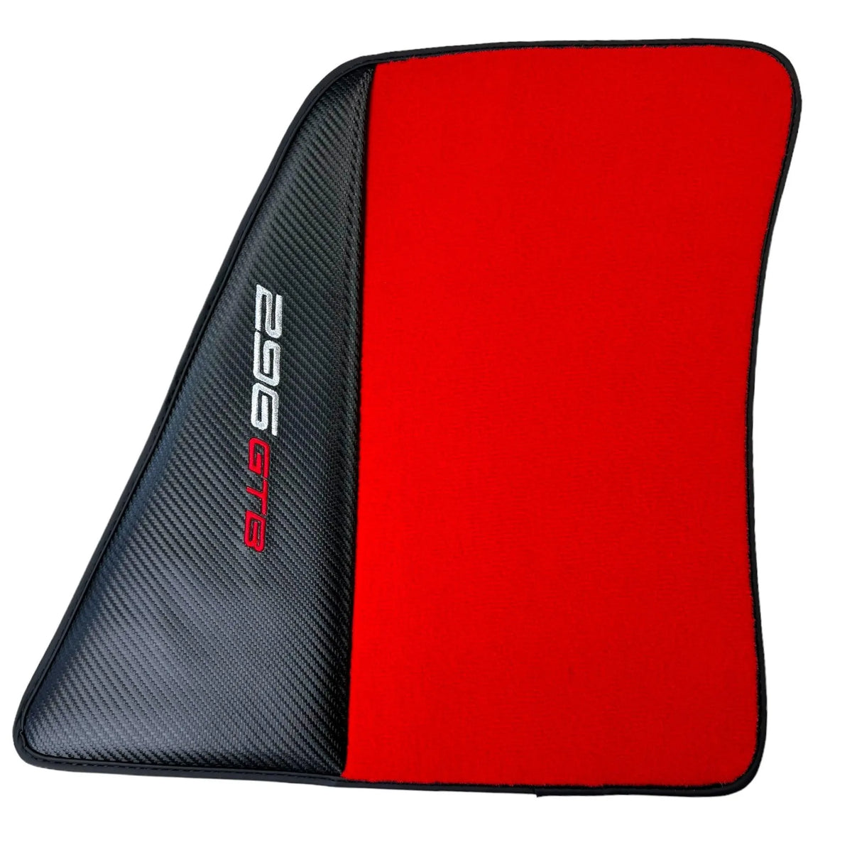 Tapis de sol rouges pour Ferrari 296 GTB (2022-2027) avec fibre de carbone - AutoWin