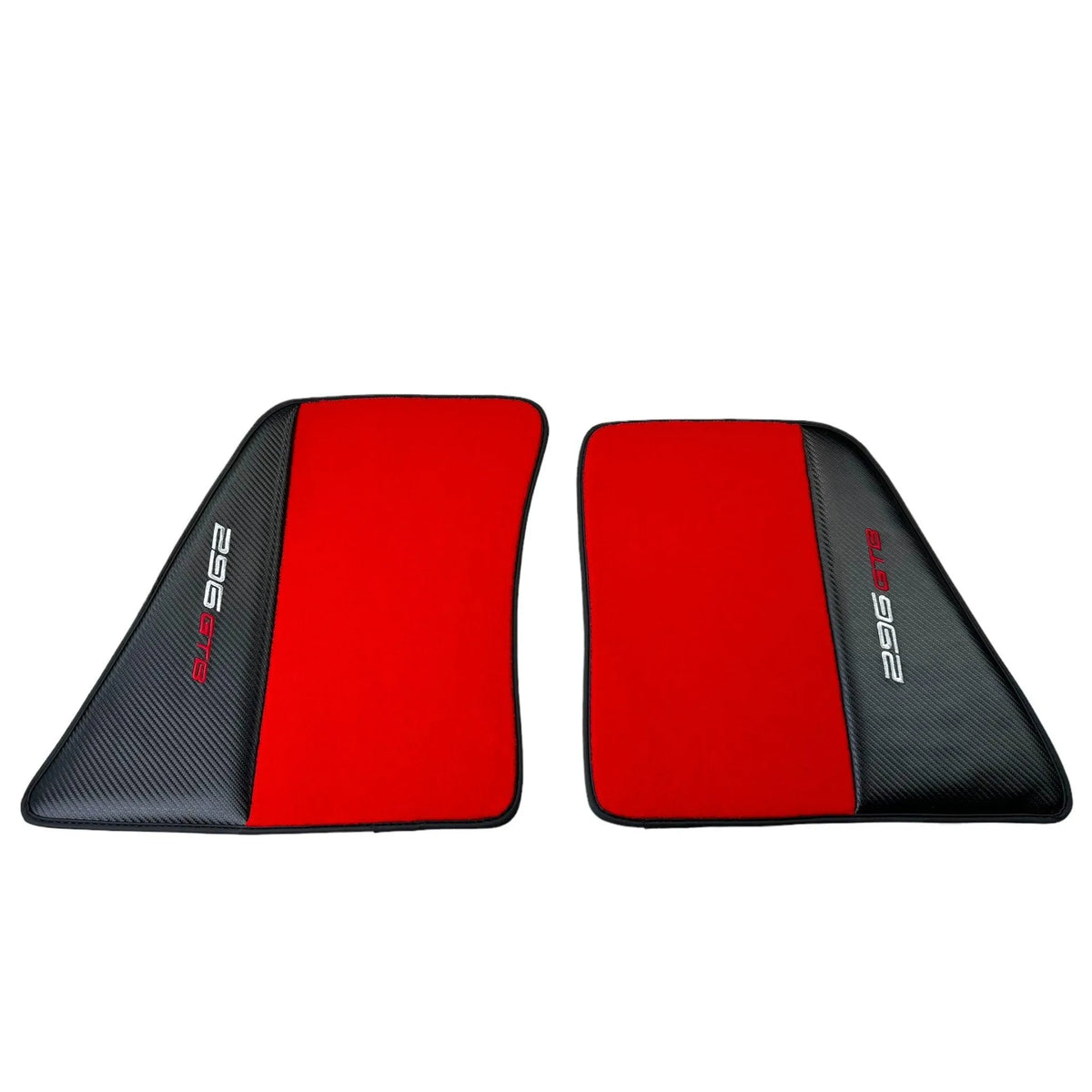 Tapis de sol rouges pour Ferrari 296 GTB (2022-2027) avec fibre de carbone - AutoWin
