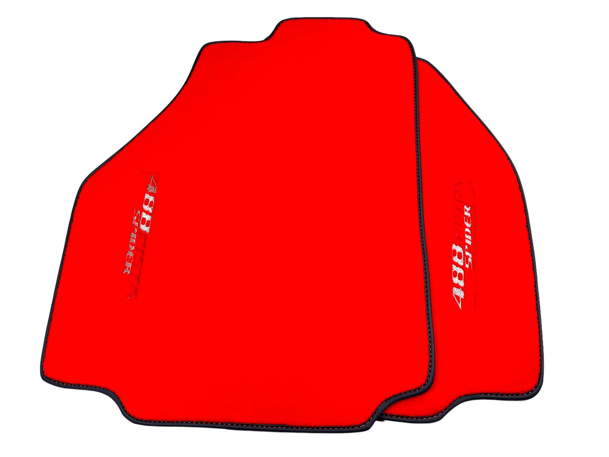 Red Floor Mats For Ferrari 488 Pista Spider 2015-2022