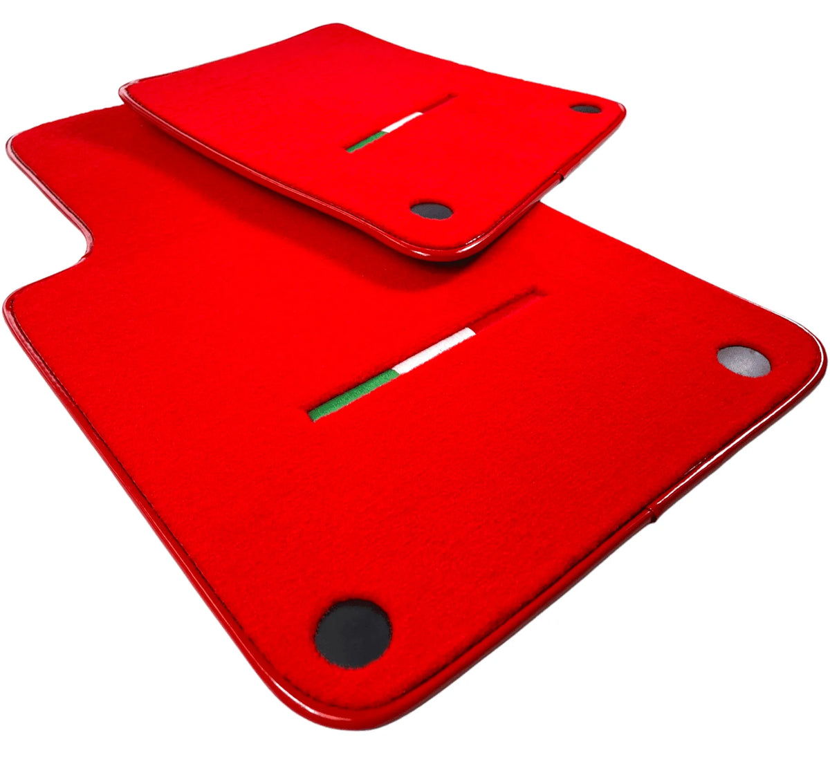Red Floor Mats For Ferrari 612 Scaglietti 2005-2011 Italian Edition - AutoWin