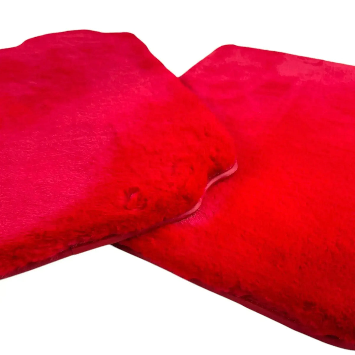 Red Sheepskin Floor Mats for Ferrari F8 Tributo (2019-2023)