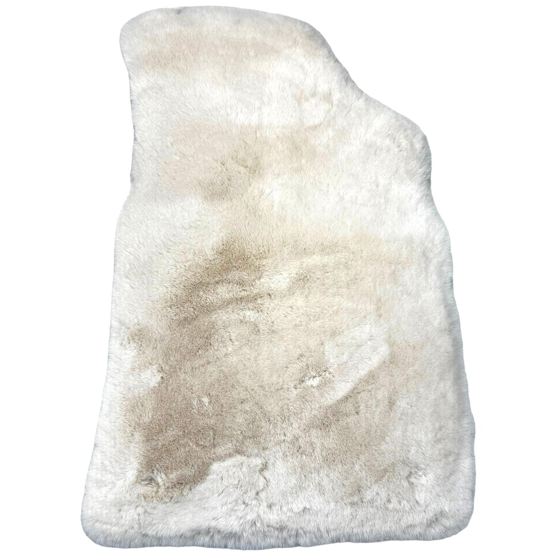 White Sheepskin Floor Mats for Bentley Continental GT (2011–2018) ER56 Design - AutoWin