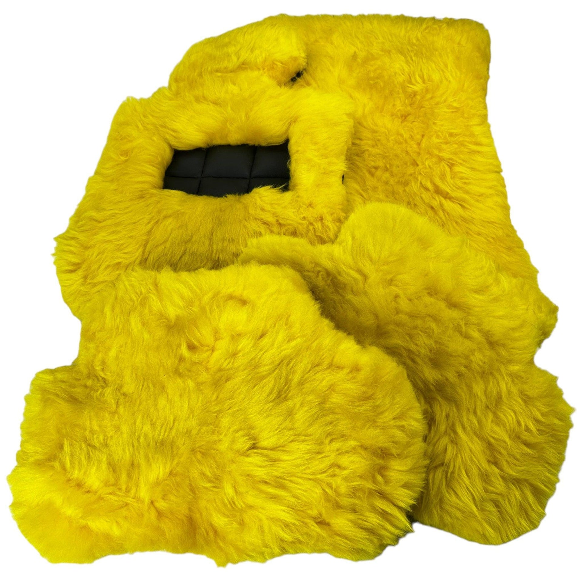 Yellow Sheepskin Floor Mats for Rolls Royce Dawn (2016-2023) ER56 Design Brand - AutoWin