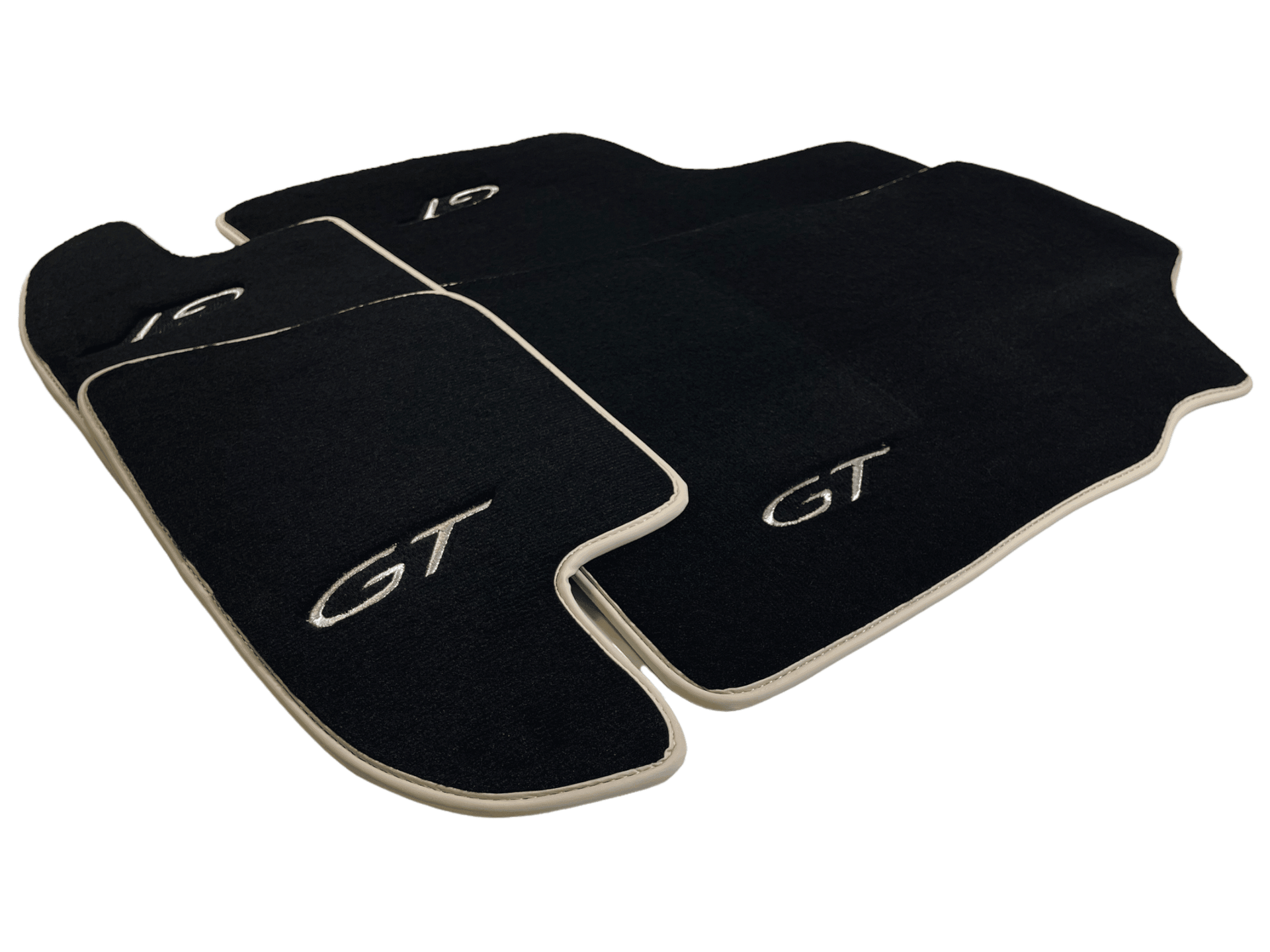 Black Floor Mats For Bentley Continental GT 2003–2011 With Beige Trim - AutoWin