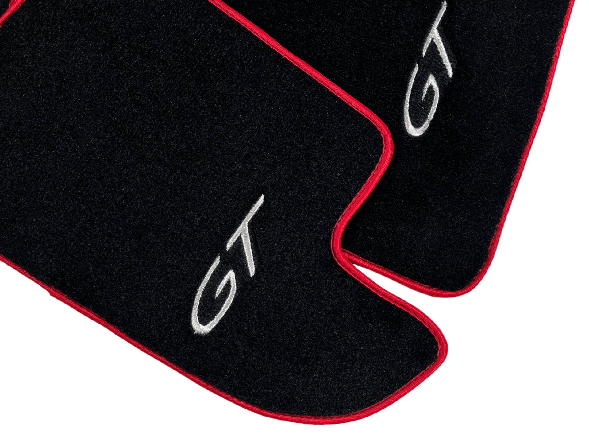 Black Floor Mats For Bentley Continental GT 2003–2011 With Red Trim - AutoWin