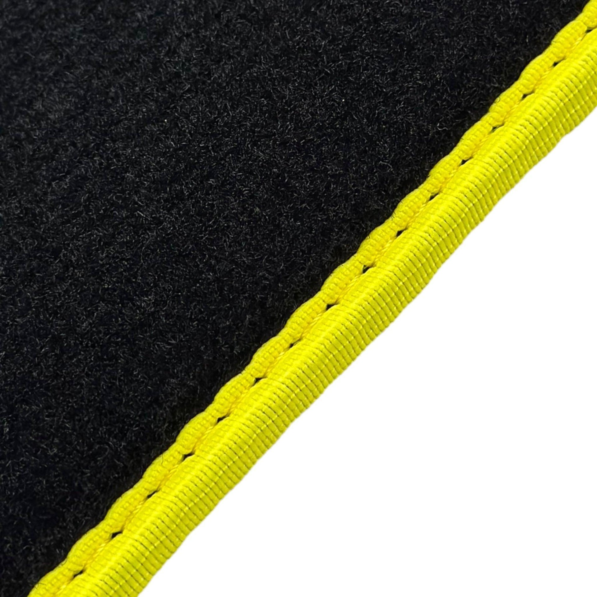 Black Floor Mats For BMW 3 Series E46 Coupe | Yellow Trim - AutoWin