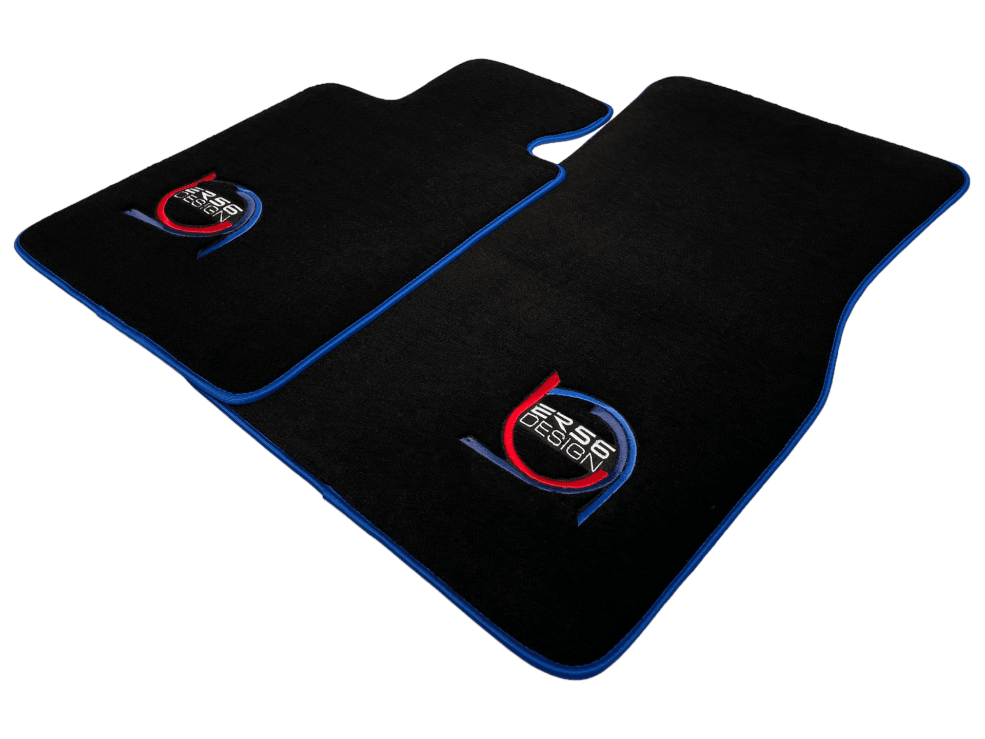 Black Floor Mats For BMW M5 E28 ER56 Design Limited Edition Blue Trim - AutoWin