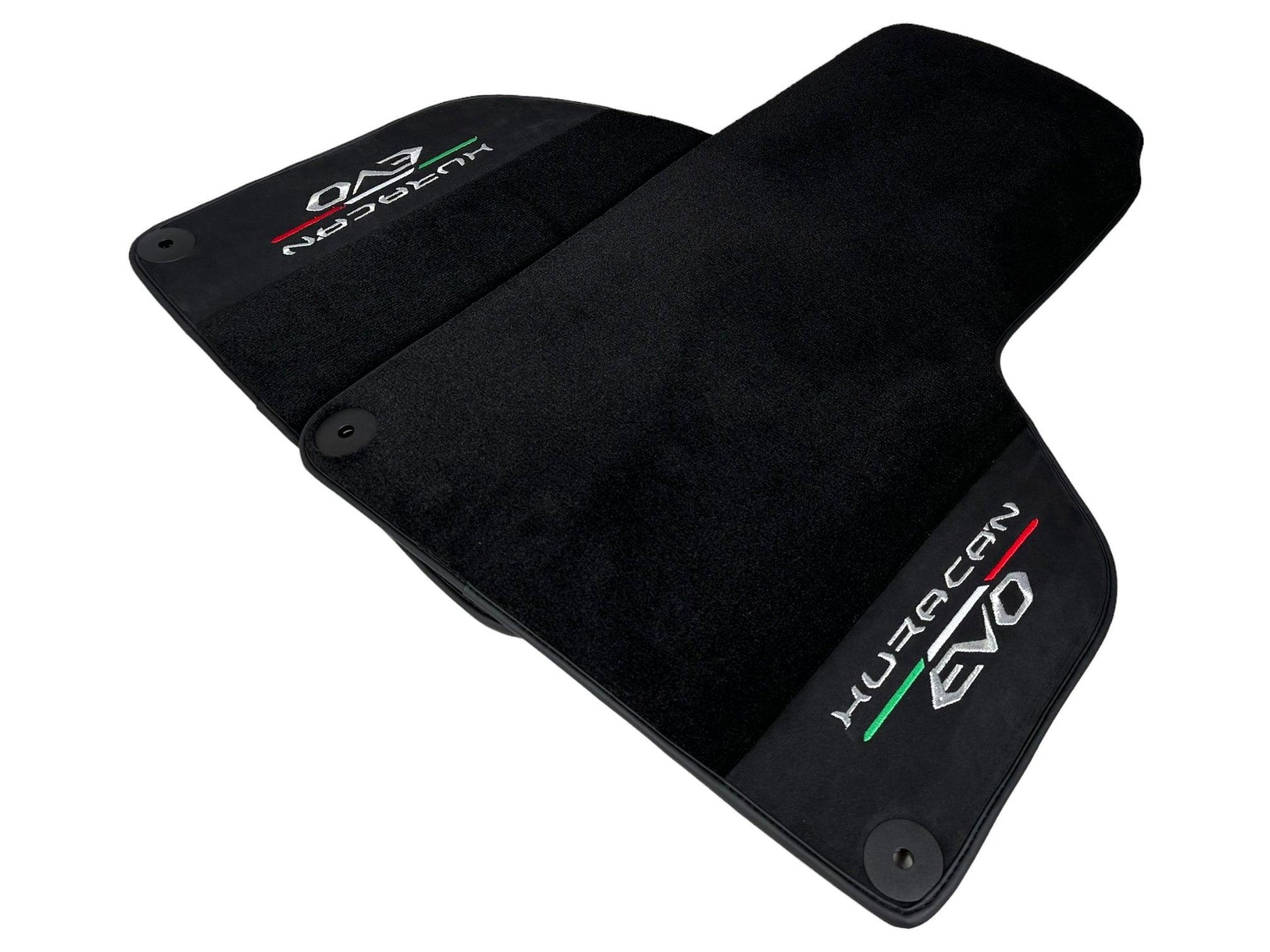Lamborghini Huracan EVO (2014-2023): Black Leather Floor Mats