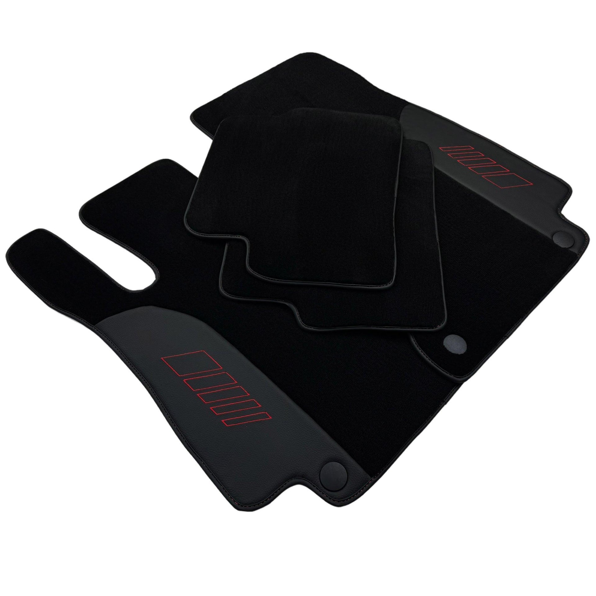 Black Floor Mats For Mercedes Benz E-Class W212 Sedan Facelift (2013-2016) | AutoWin Edition - AutoWin