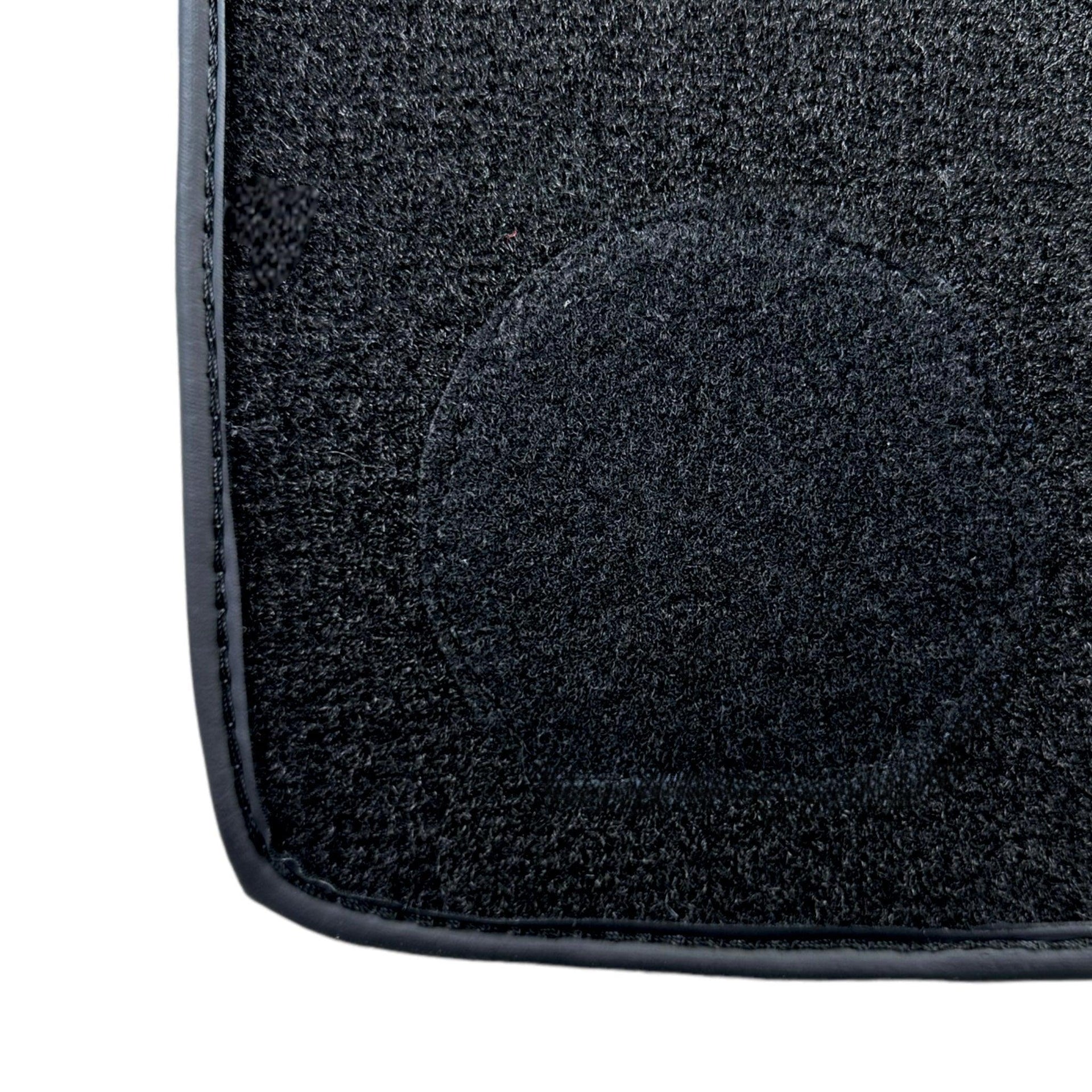 Black Sheepskin Floor Mats For BMW 7 Series E38 No Steps Edition - AutoWin