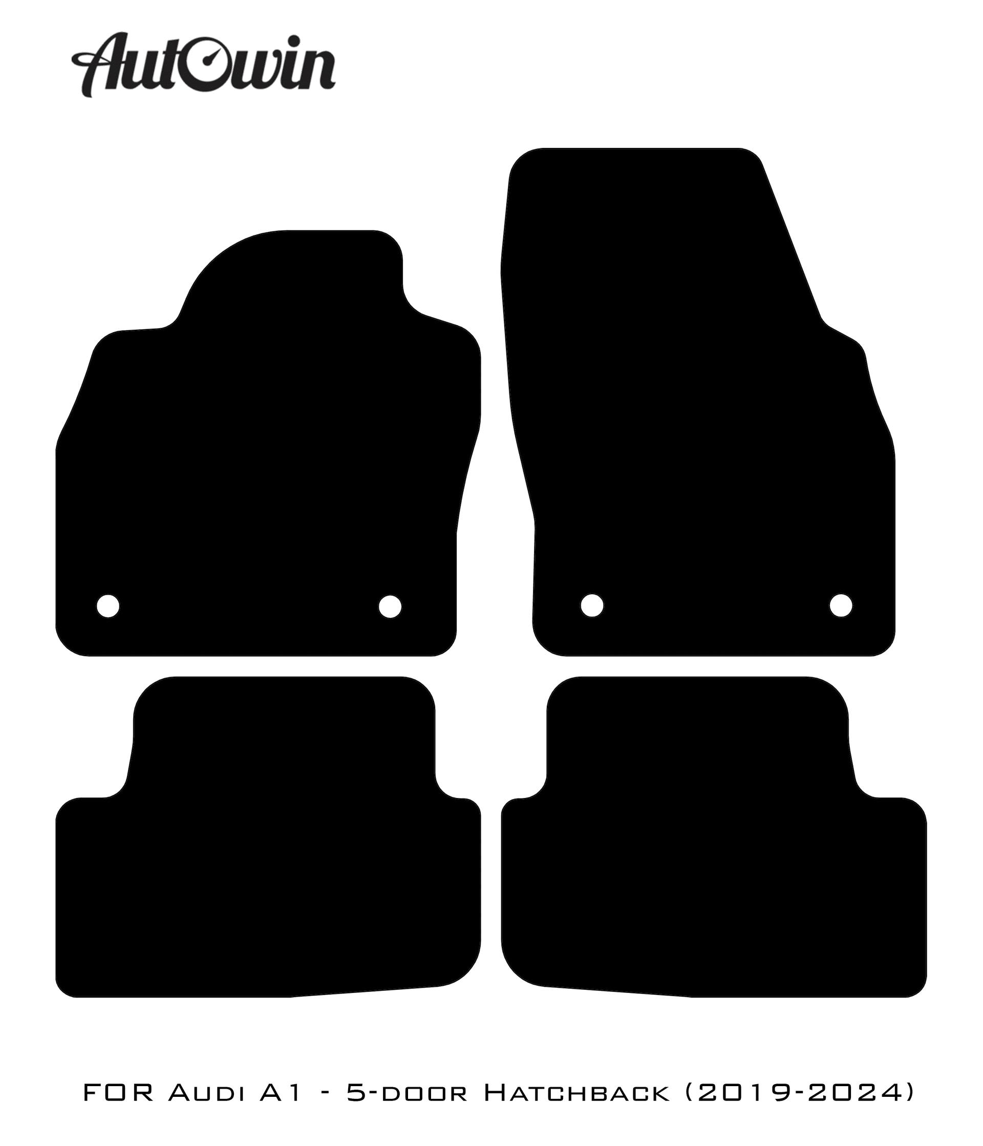 Dark Blue Floor Mats for Audi A1 - 5-door Hatchback (2019-2024) | ER56 Design - AutoWin