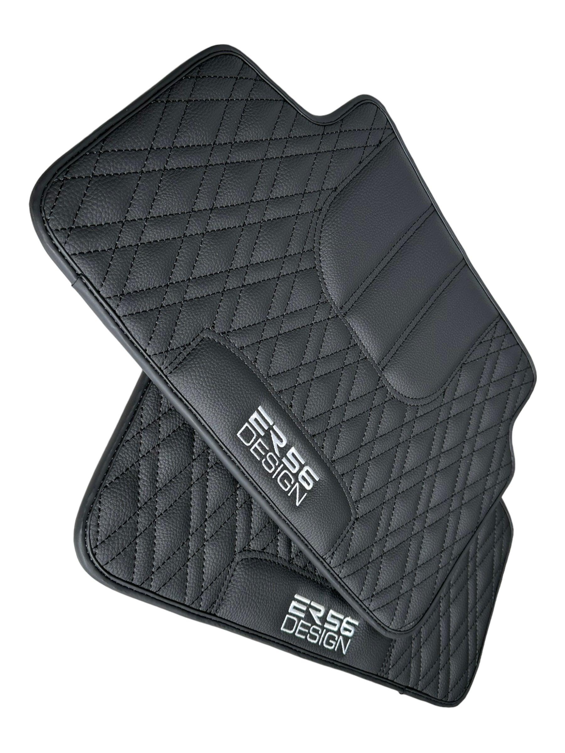 Floor Mats For BMW 6 Series E64 Convertible Black Leather Er56 Design - AutoWin