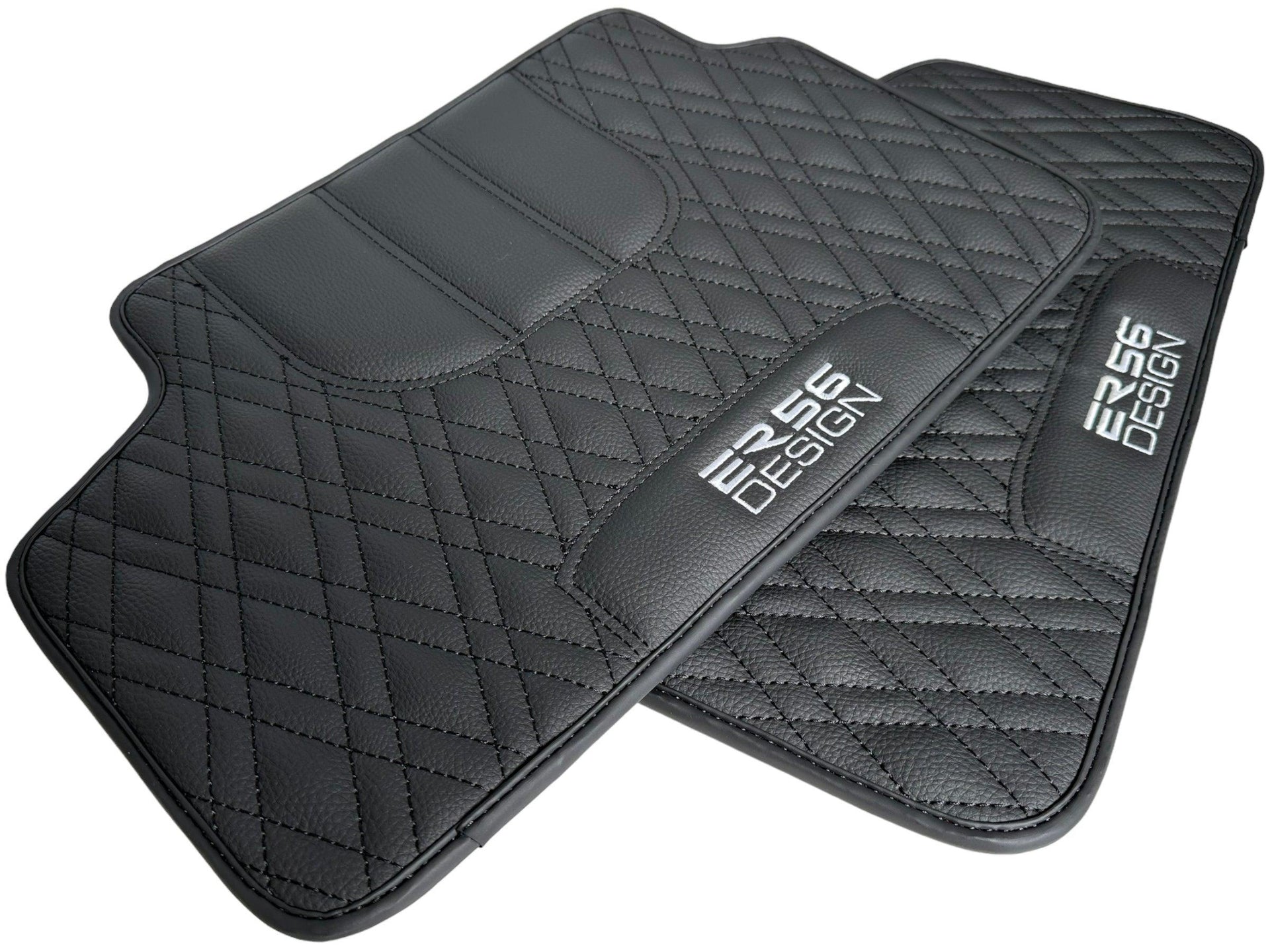Floor Mats For BMW M5 E60 Black Leather Er56 Design - AutoWin