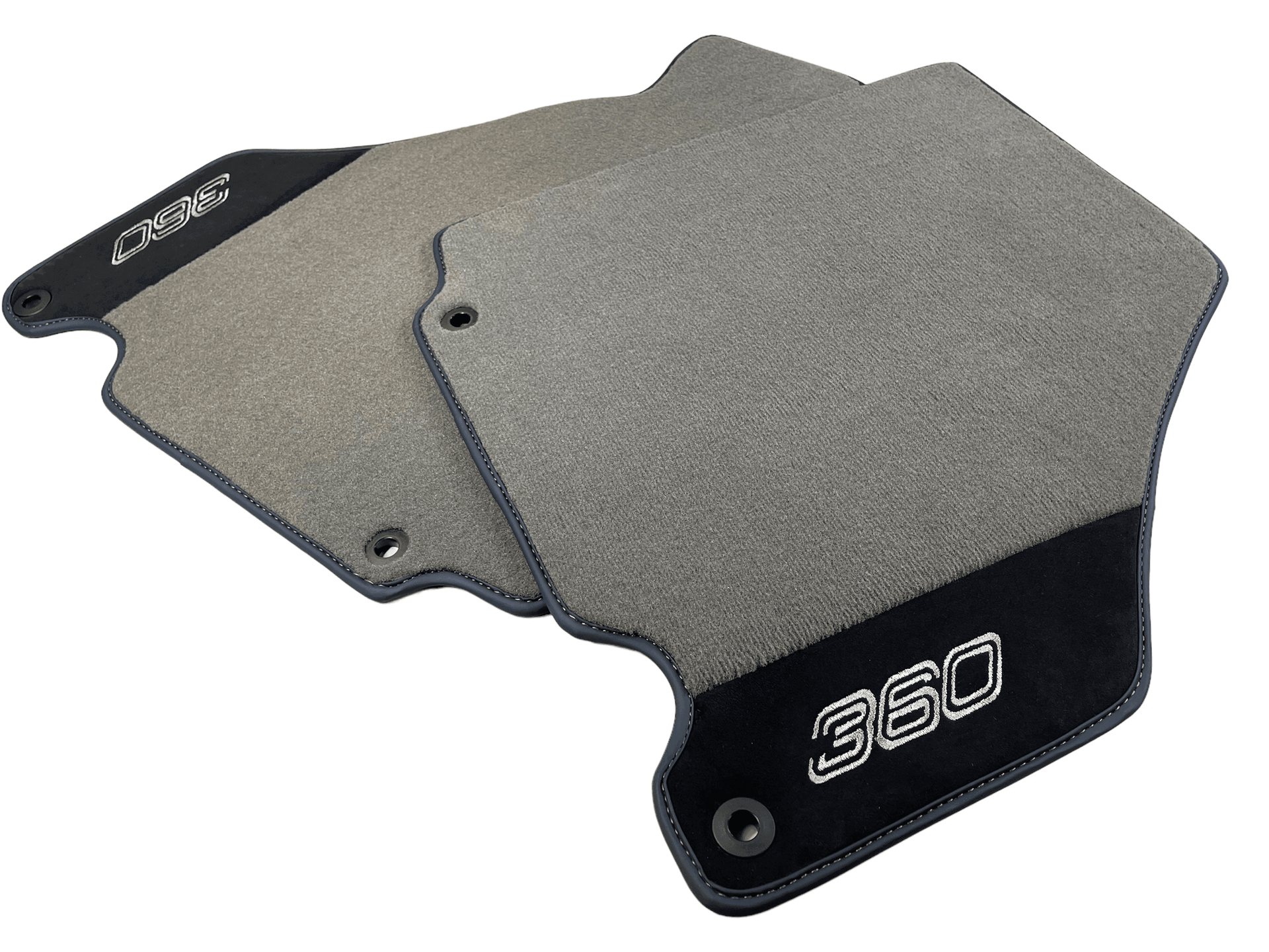 Floor Mats For Ferrari 360 Modena 1999-2005 Gray With Alcantara Leather - AutoWin