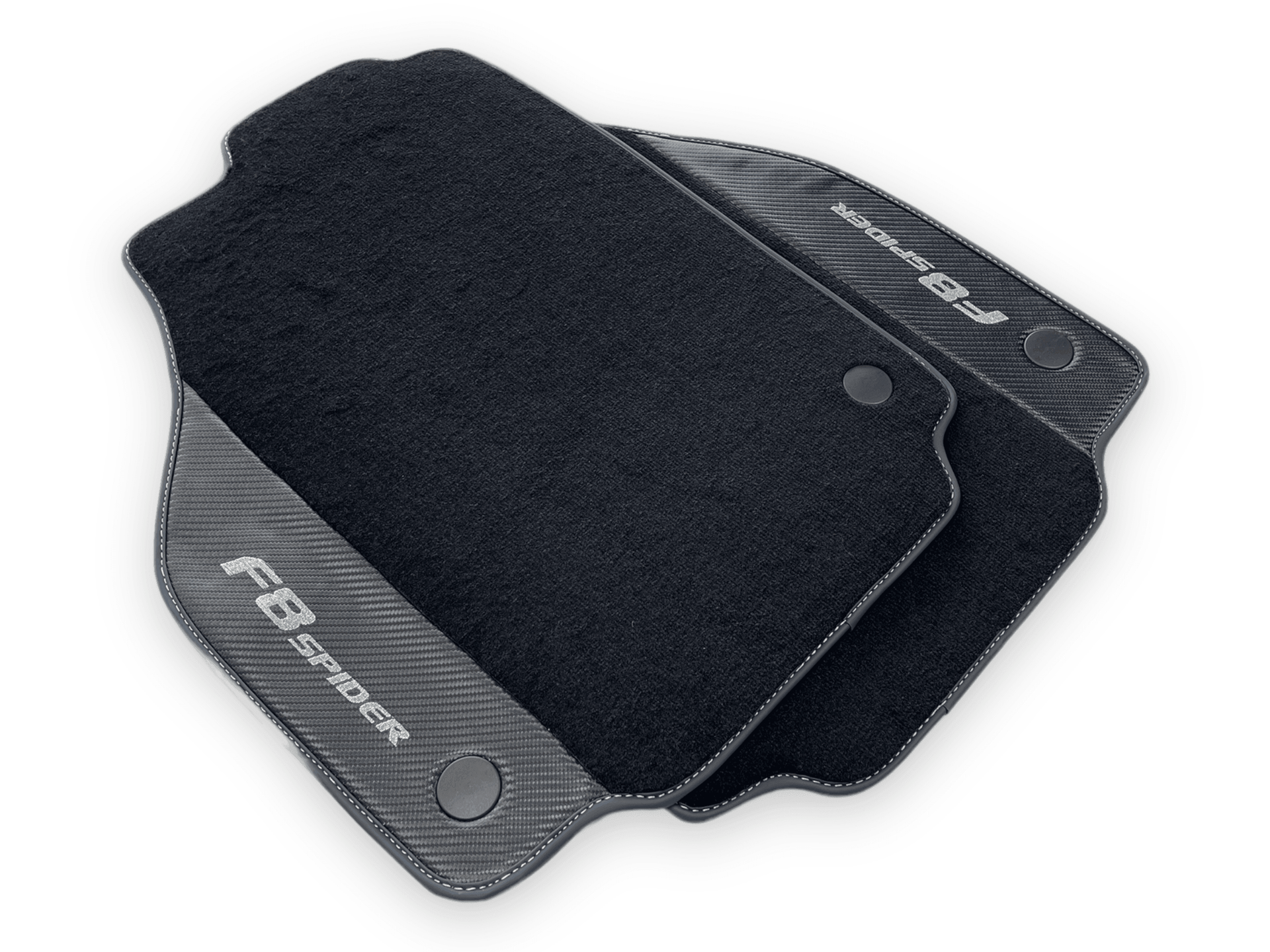 Floor Mats For Ferrari F8 Spider 2019-2022 With Carbon Fiber Leather - AutoWin