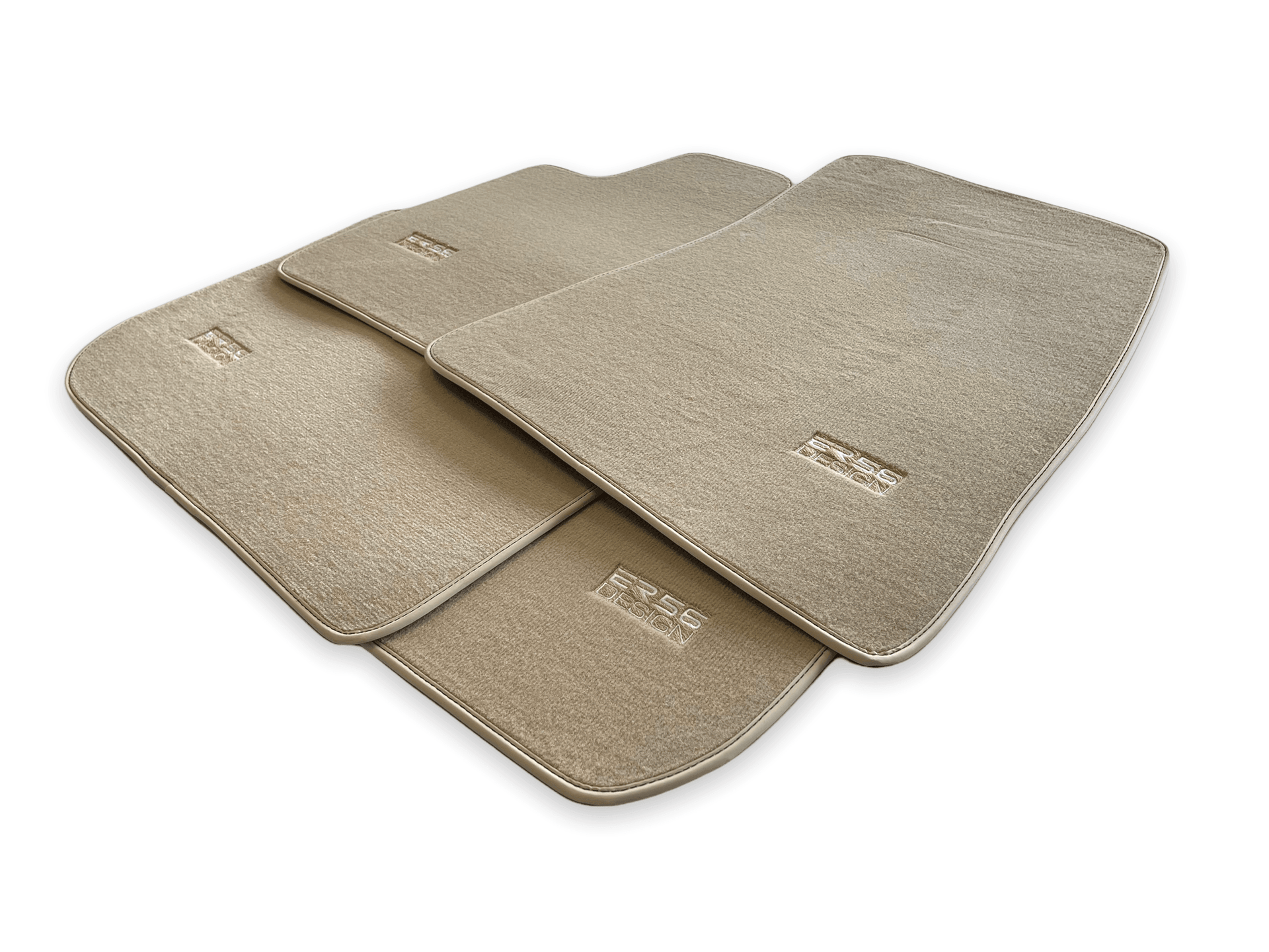Floor Mats For Rolls Royce Cullinan Rr31 2018-2023 Beige ER56 Design - AutoWin