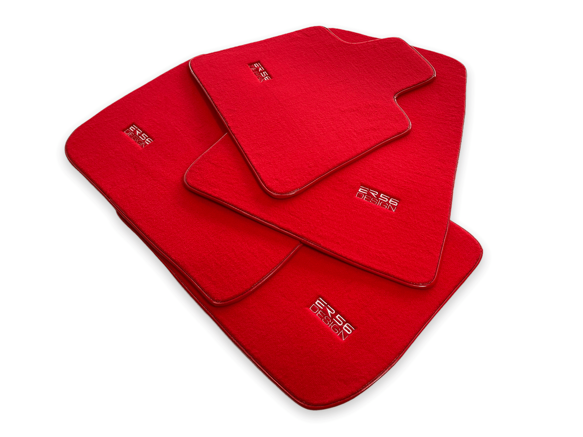 Floor Mats For Rolls Royce Cullinan Rr31 2018-2023 Red ER56 Design - AutoWin