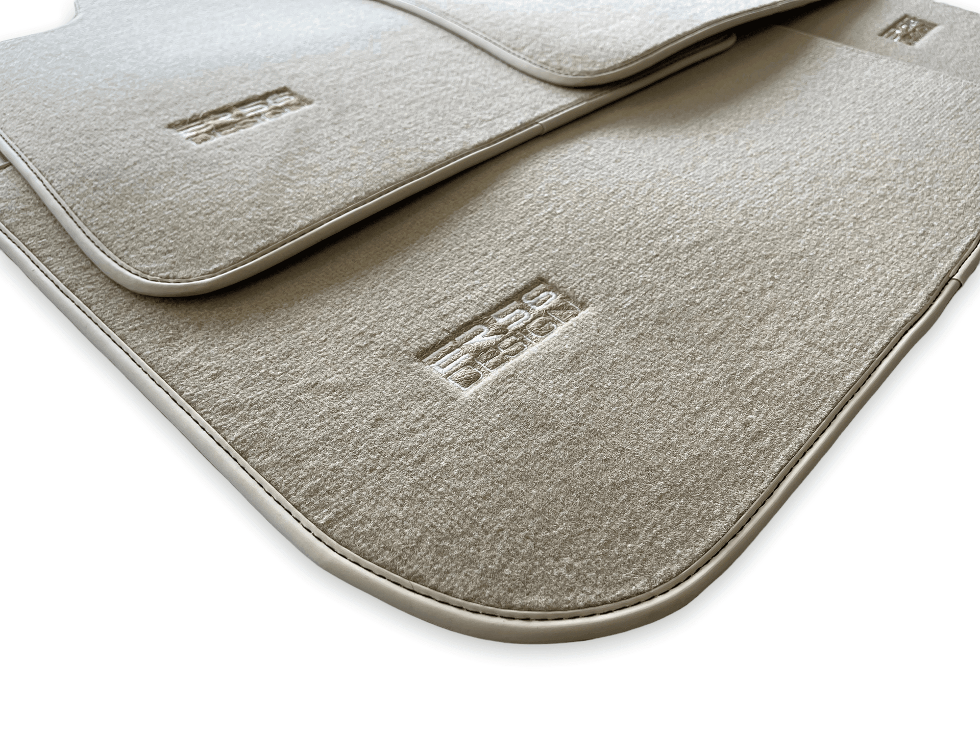 Floor Mats For Rolls Royce Dawn Rr6 2016-2023 Beige ER56 Design - AutoWin