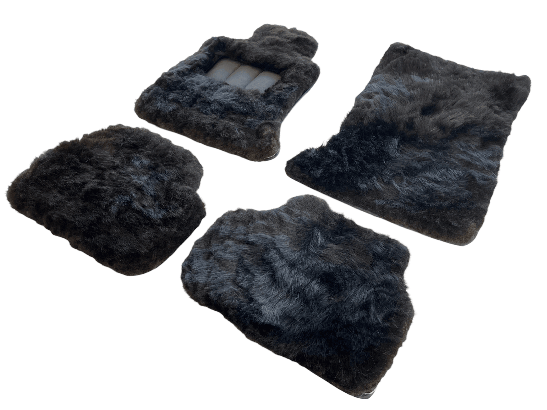 Genuine Sheepskin Floor Mats Rolls Royce Wraith 2013–2023 Er56 Design - AutoWin