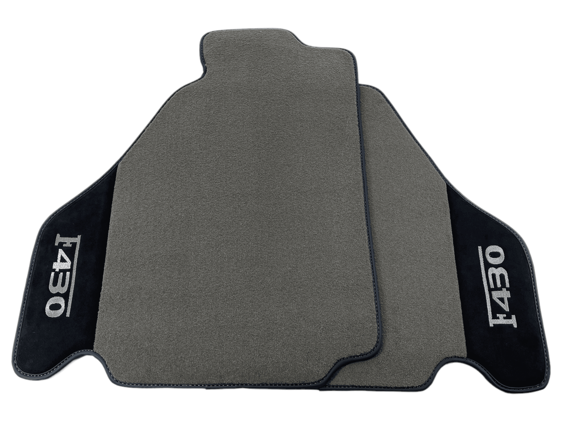 Gray Floor Mats For Ferrari F430 2004-2009 With Alcantara Leather - AutoWin