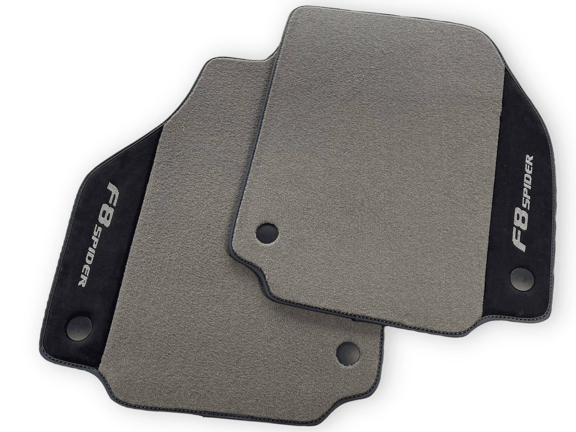 Gray Floor Mats For Ferrari F8 Spider 2019-2022 With Alcantara Leather - AutoWin