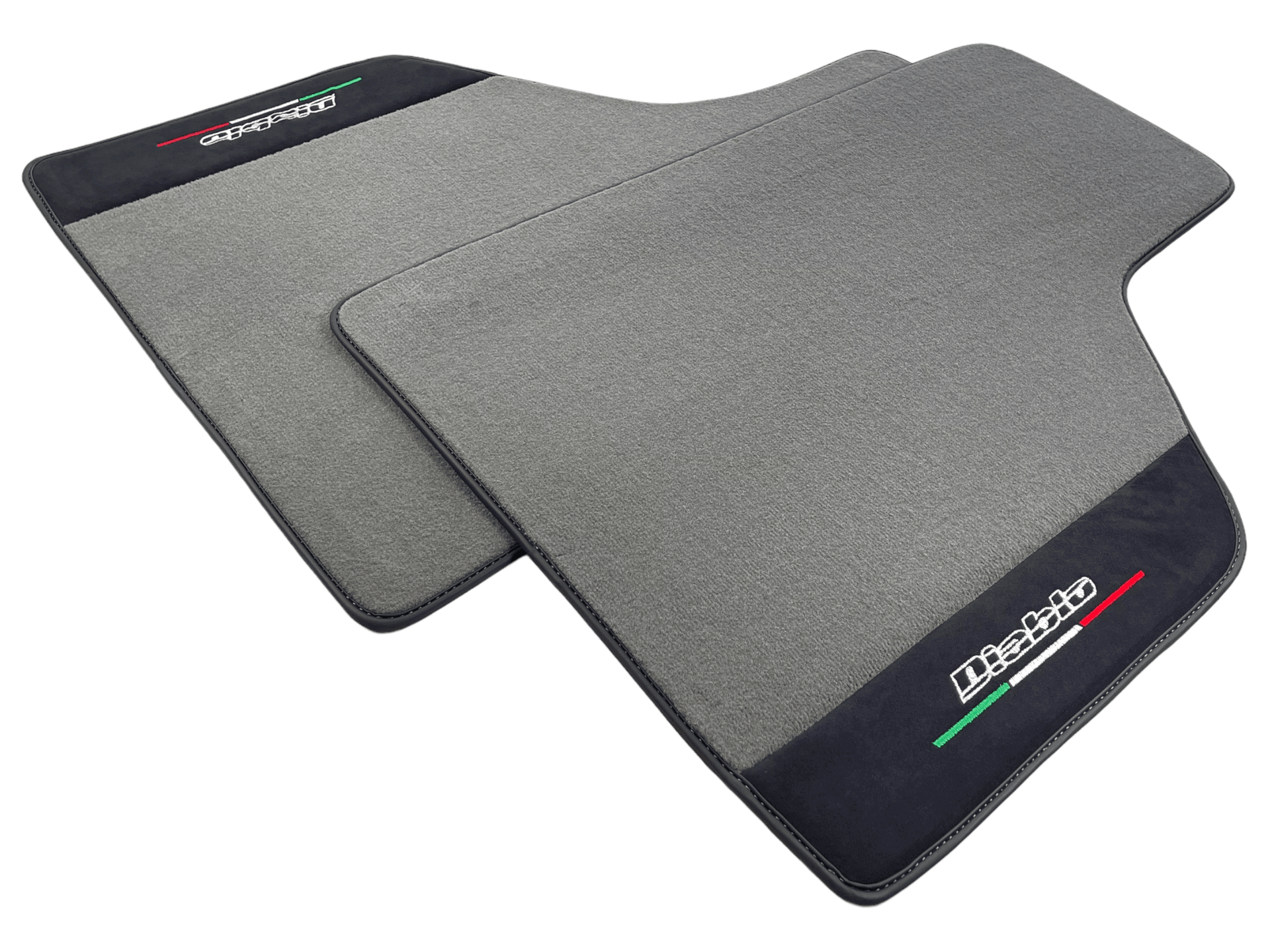 Gray Floor Mats Lamborghini Diablo 1990-2001 Alcantara Leather - AutoWin