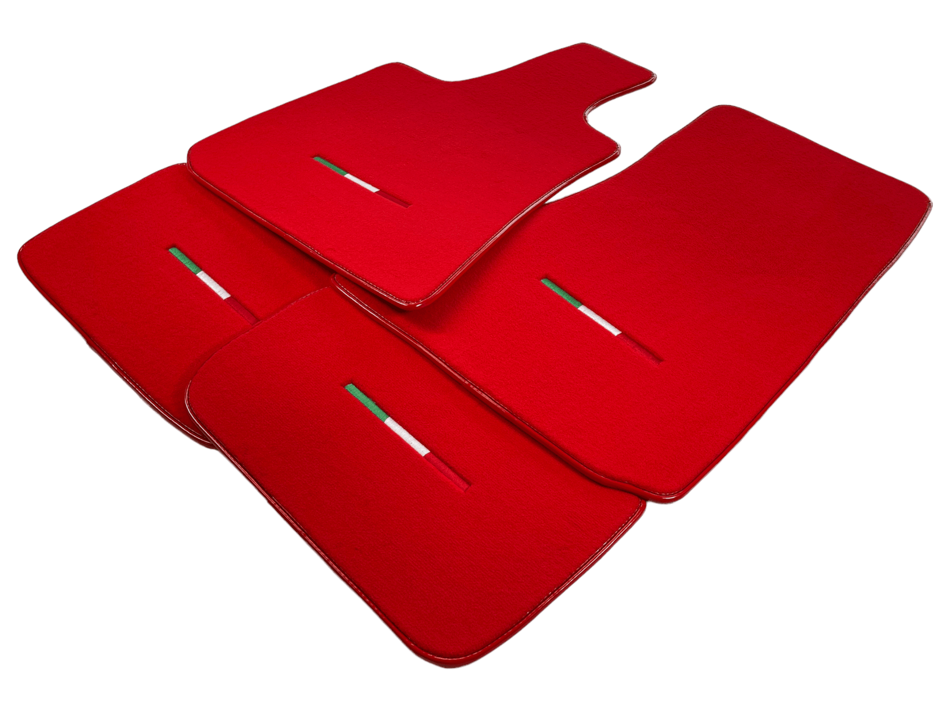 Red Floor Mats For Maserati Ghibli 2013-2022 Italy Edition - AutoWin