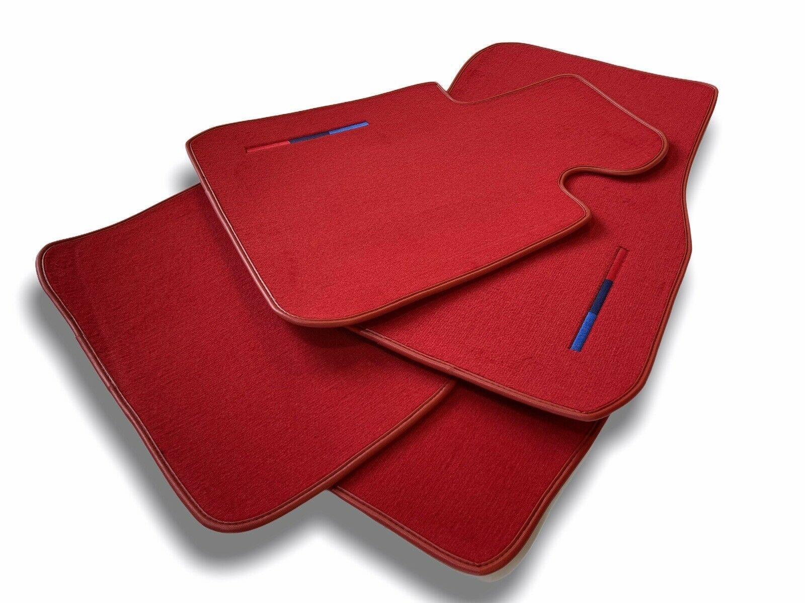 Red Mats For BMW 5 Series E28 Sedan With M Package - AutoWin