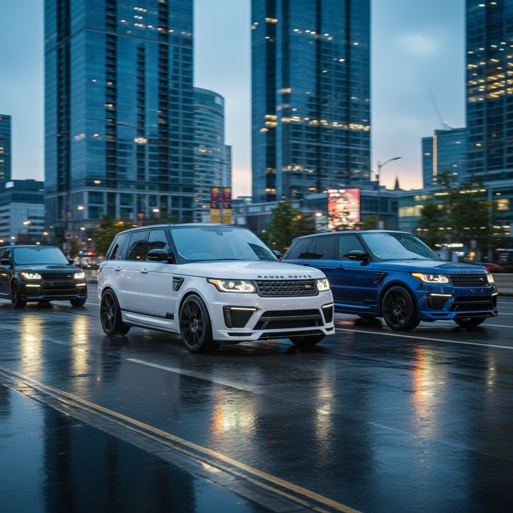 Editorial, photo-realistic HERO for an automotive daily news article titled "Range Rover by Overfinch Set to Become Most Expensive SUV Ever – Daily Ca