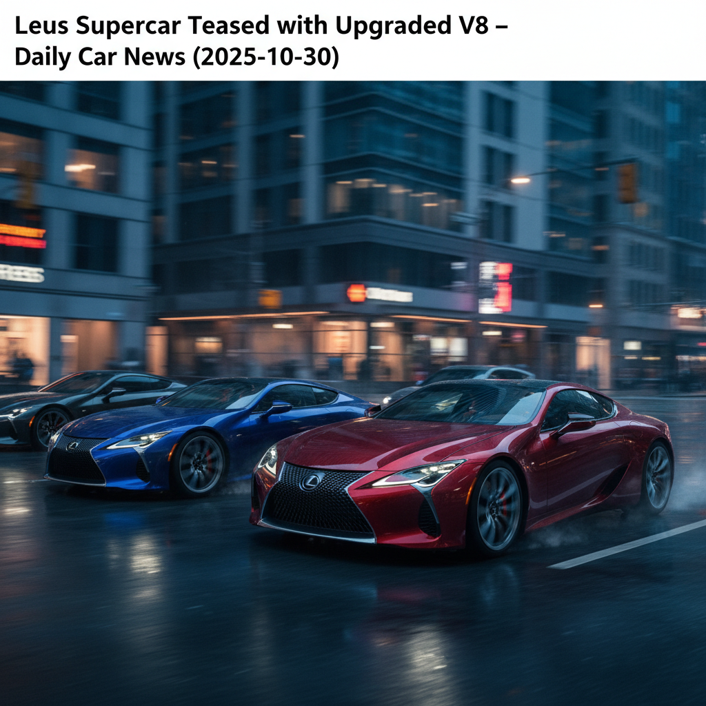 Lexus Supercar Teased with Upgraded V8 – Daily Car News (2025-10-30)