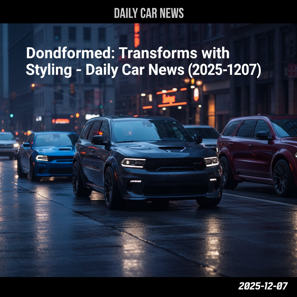 Dodge Durango Transforms with Charger Styling – Daily Car News (2025-12-07)