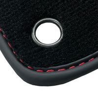 Black Floor Mats for Lamborghini Aventador SV with Alcantara Leather - AutoWin