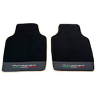 Black Floor Mats for Ferrari Purosangue with Leather and Beige Trim | Italian Edition - AutoWin